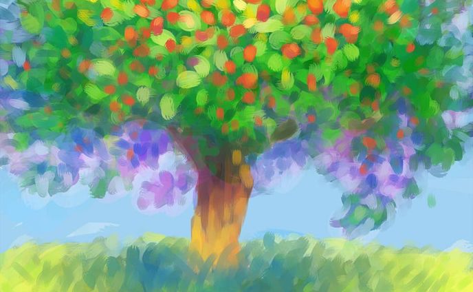 夢に出てきた赤い花を咲かせた木。
#イラスト
#オリジナルイラスト
#一次創作
#一次創作イラスト
#木
#樹
#樹木
