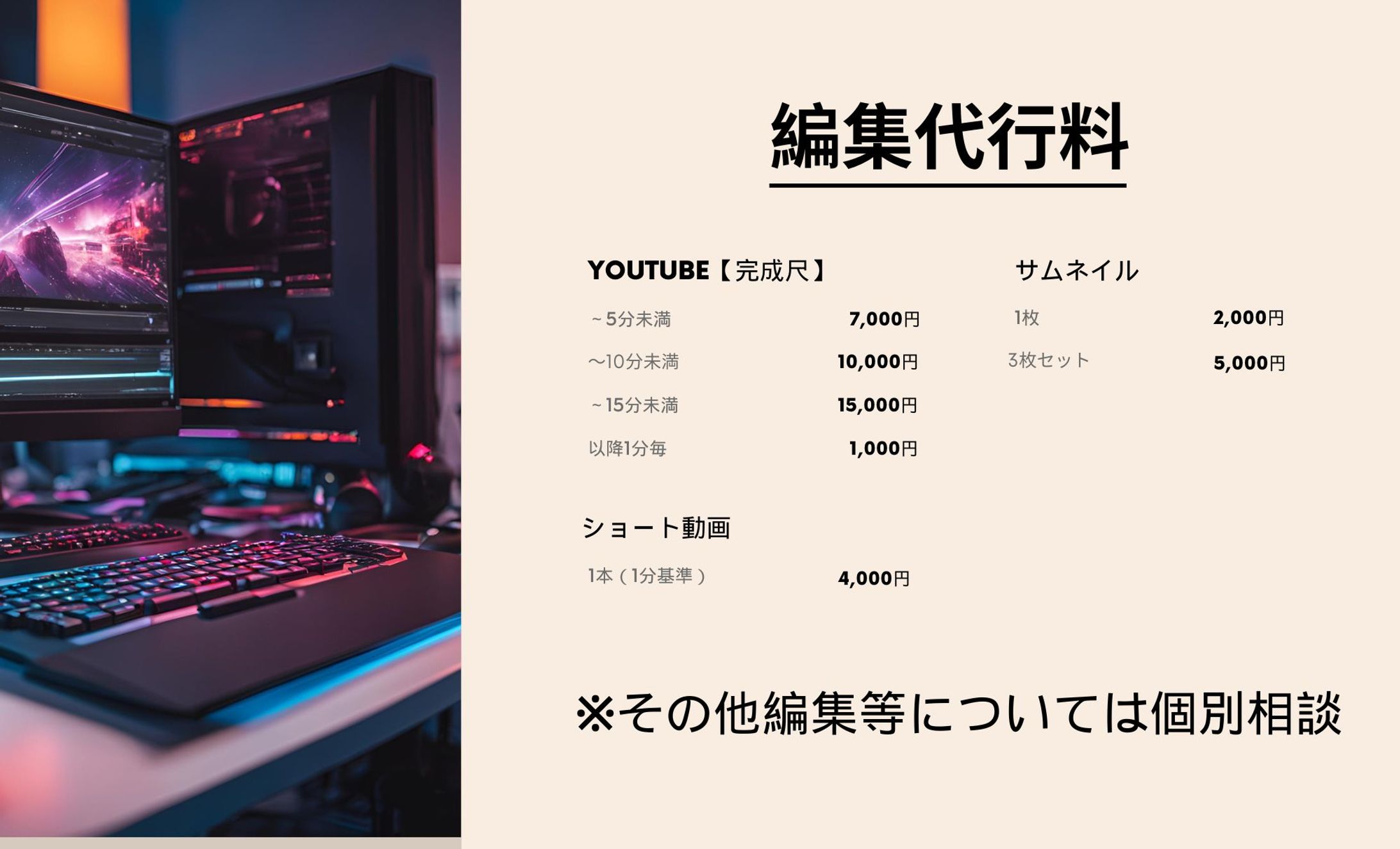 編集代行料-1