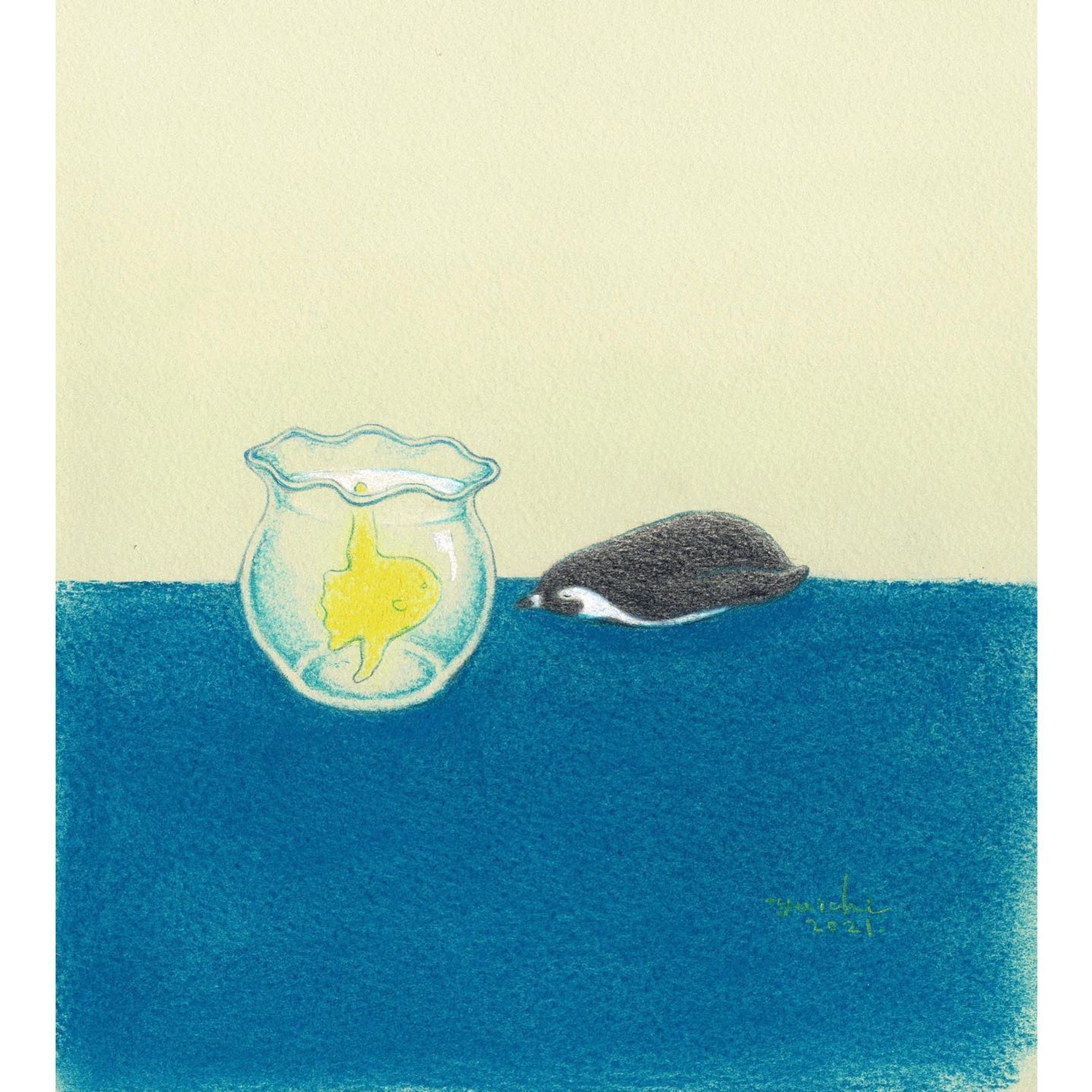 マンボウと夏。

#イラスト #ペンギン #まんぼう #マンボウ
#drawing #illustration 
#watercolor #art #pastel
#artwork #instaart #paint
#pengwin #sweets-1
