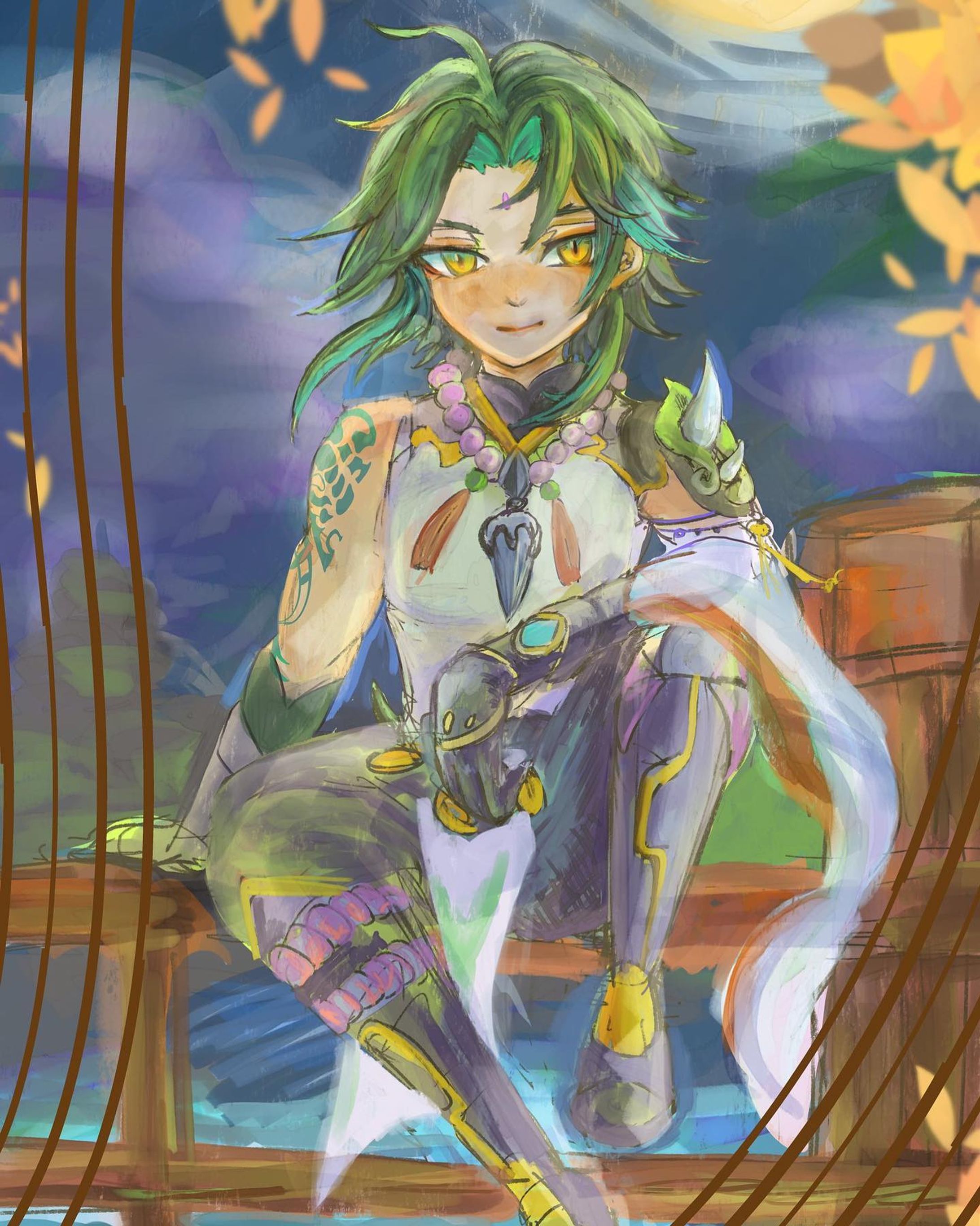 We. Love 護法夜叉
I wanna draw more of him this year 👹

#clipstudiopaint
#ilustración #digital #digitaldrawing #original #art #colorful #drawing #painting #dibujo #иллюстрация #イラスト#digitalpainting #digitalart #illustration #fanart #dibujodigital #instaart #procreate #ipad #護法夜叉 #xiao #原神 #genshinimpactfanart #genshinimpact #魈-1