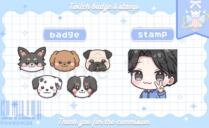 ぽちまるたん様 Twitchスタンプ＆バッジ