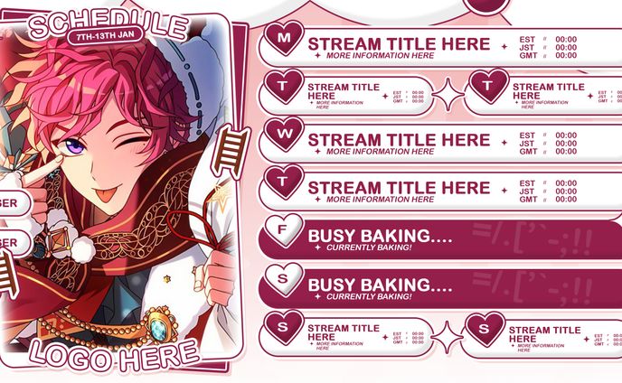 CHLOE INSPIRED VTUBER SCHEDULE