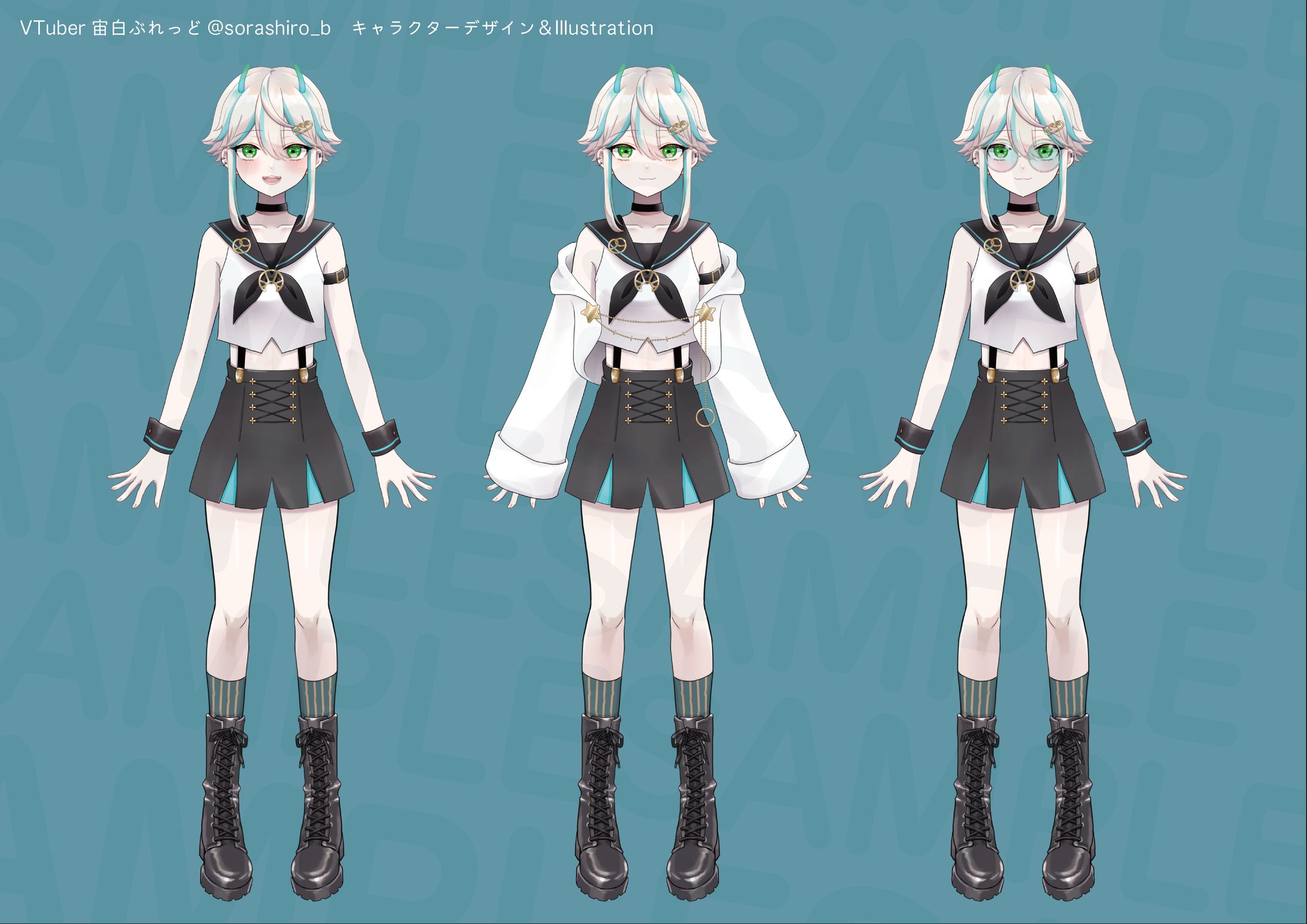 VTuber 宙白ぶれっど キャラクターデザイン-1