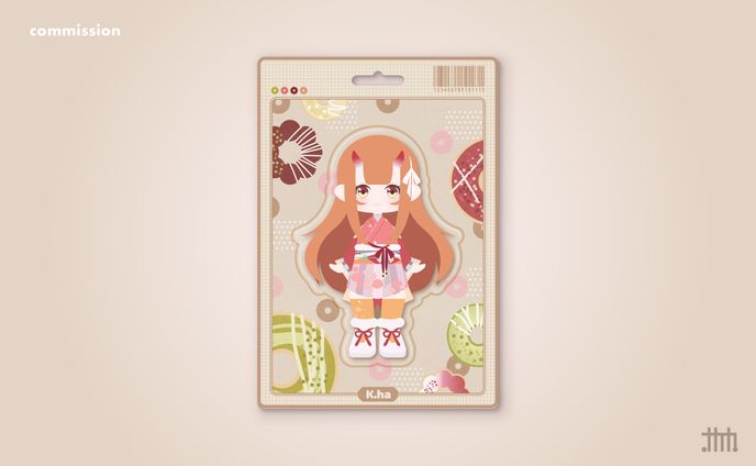 【skeb】VTuber K.ha様 パッケージ風イラスト