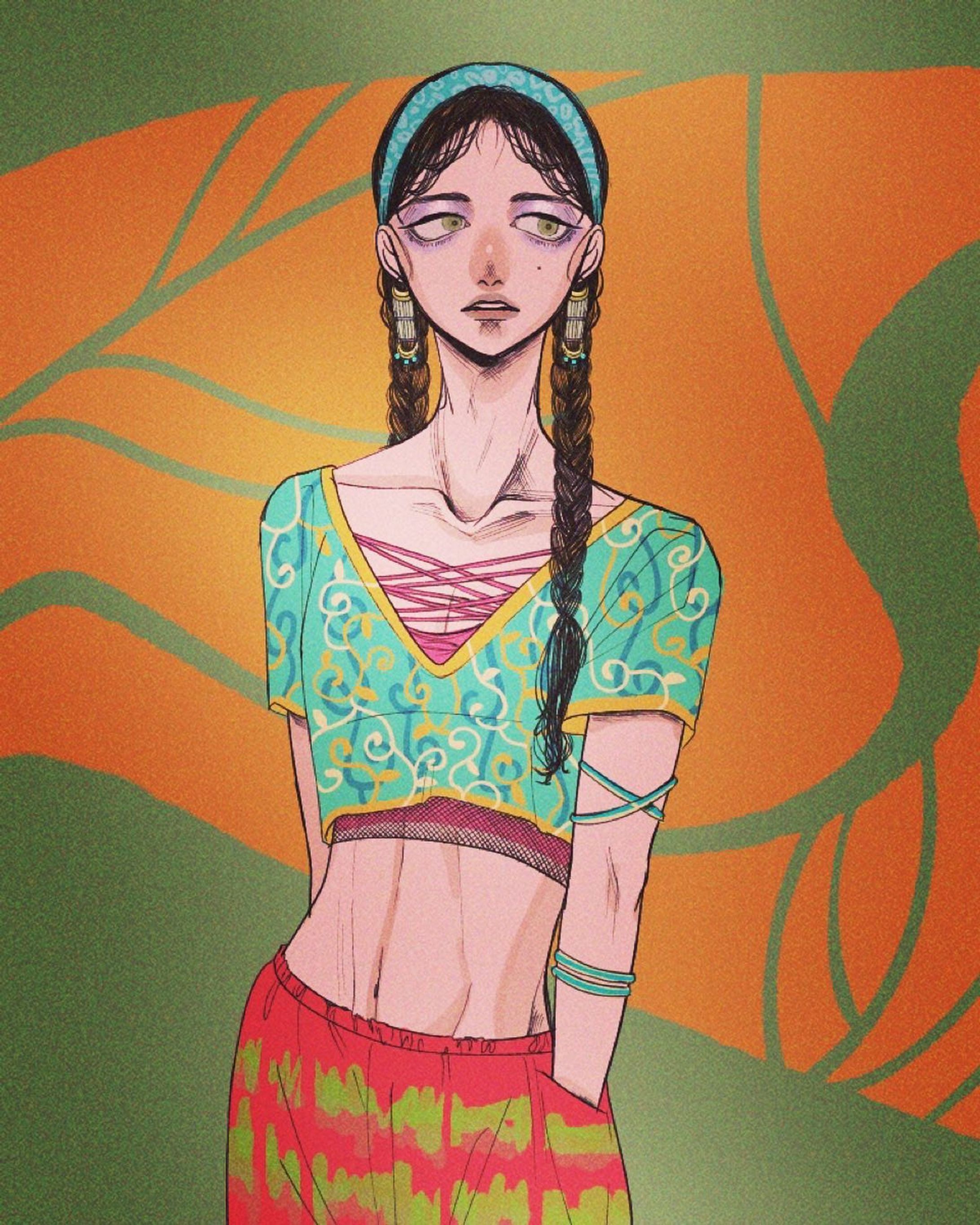 唐草×ethnic

#イラスト #fashion #イラストグラム#illustration#drawing#art#illust-1