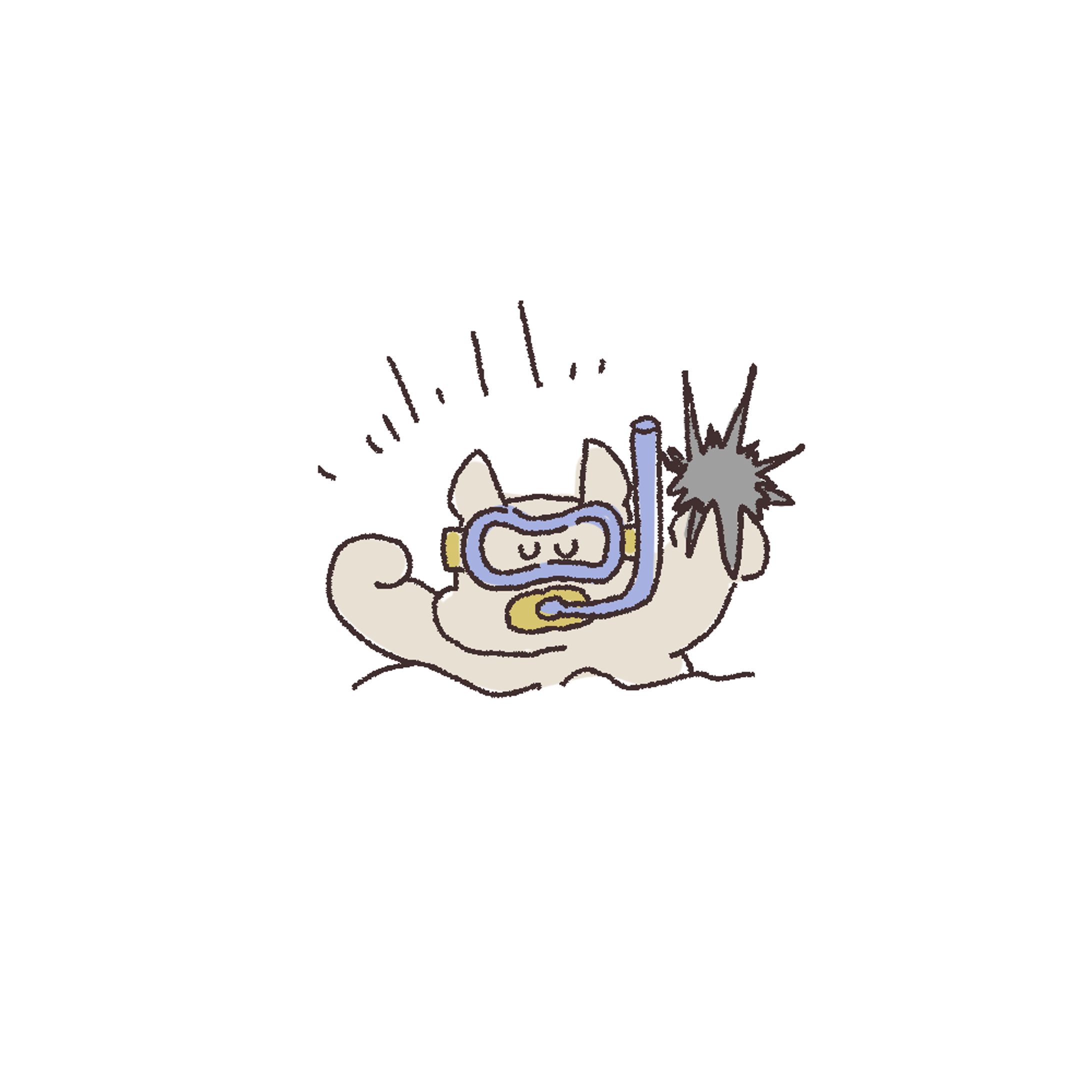 【絵日記】スクーバダイビングの日-1