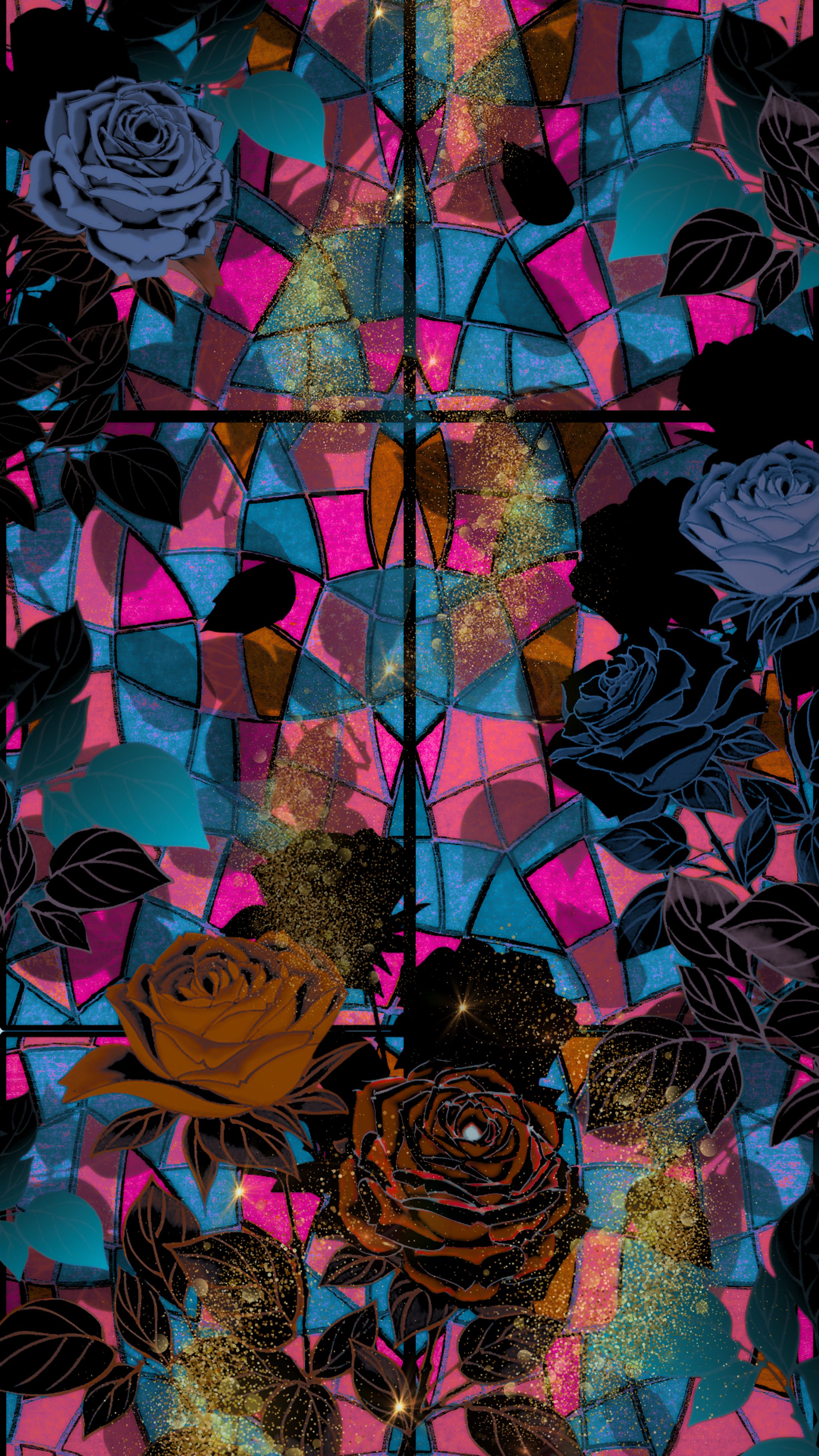 薔薇とステンドグラス-1