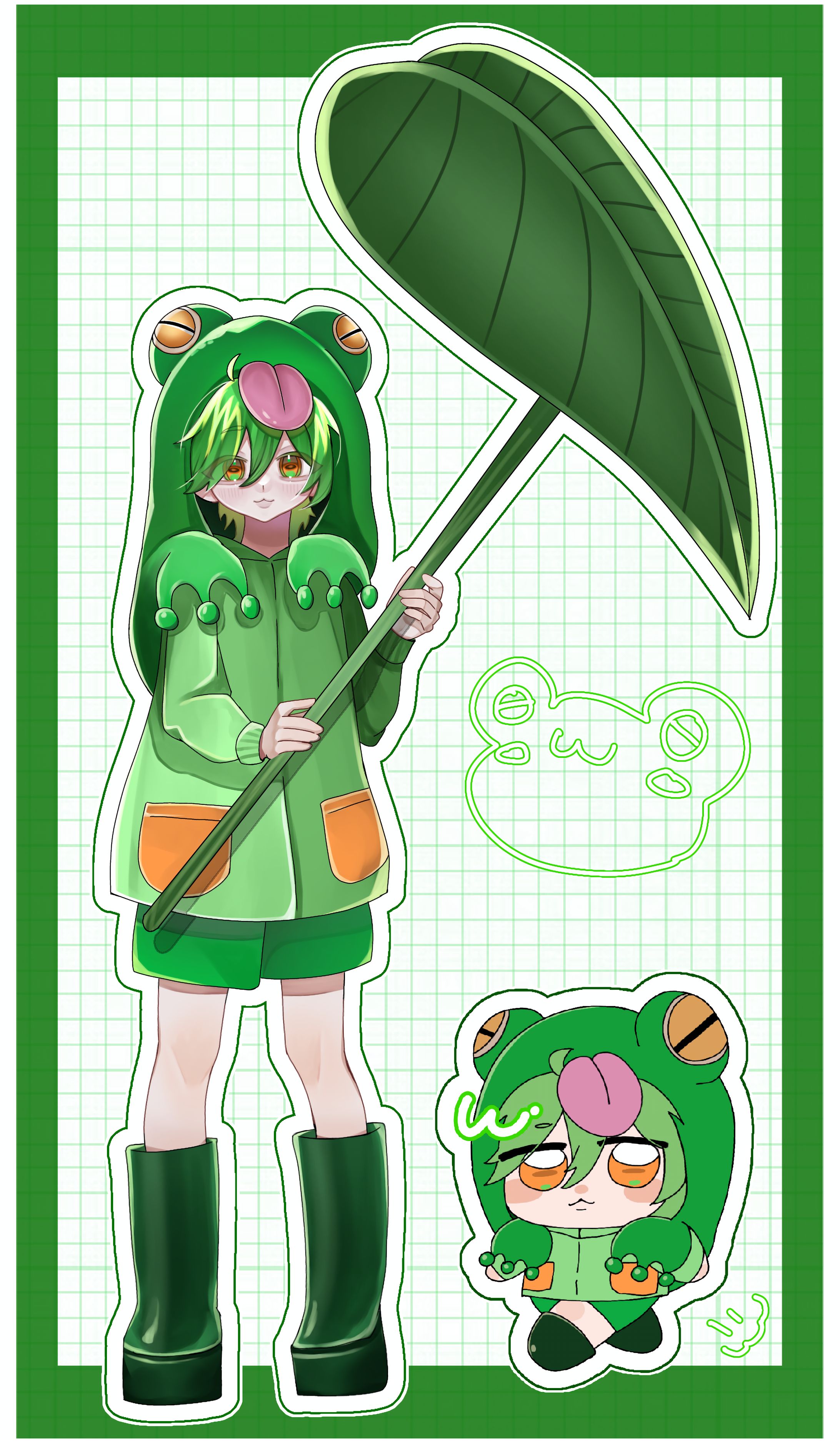 【イラスト】かえるくん-1