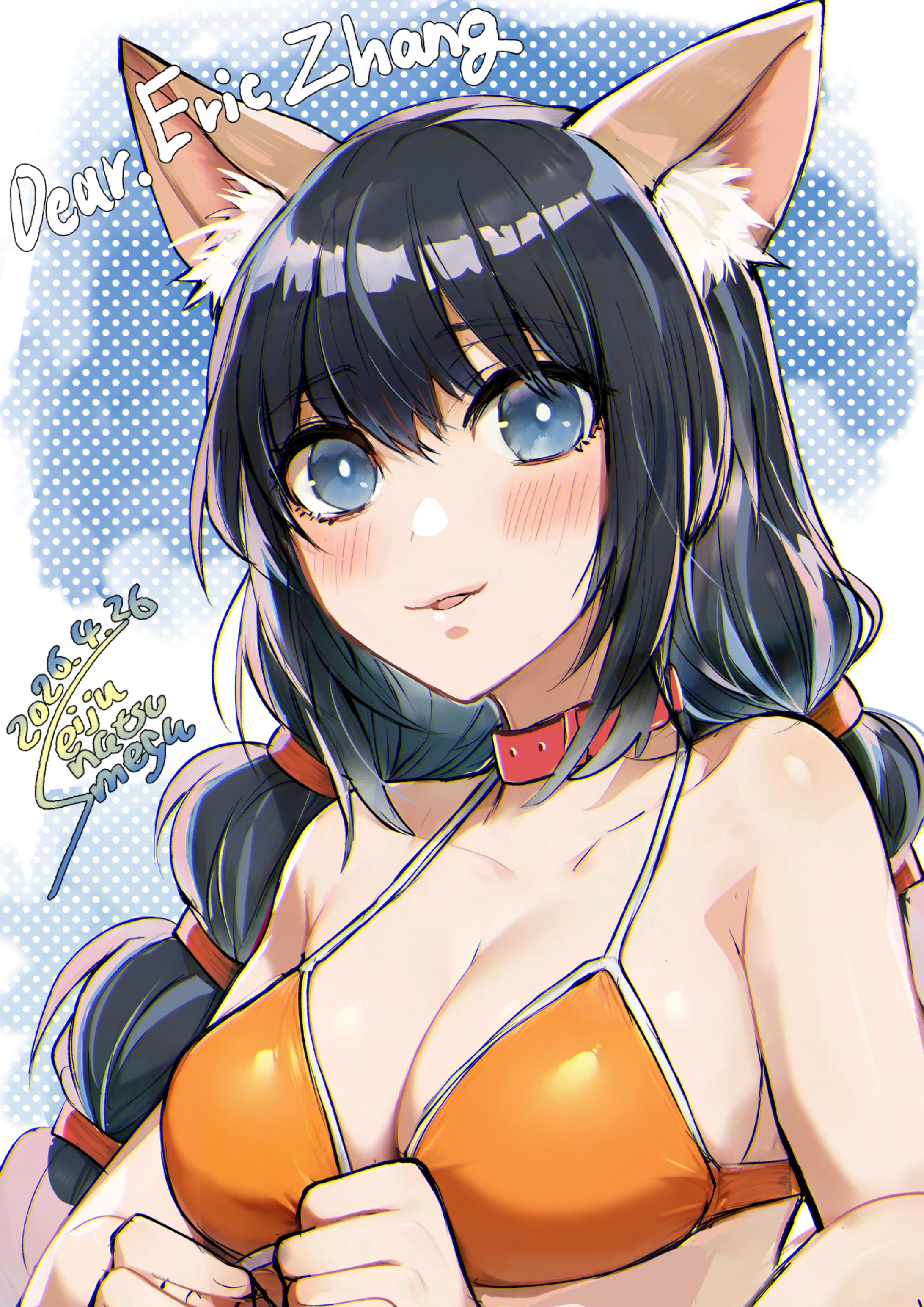 猫耳の水着少女-1