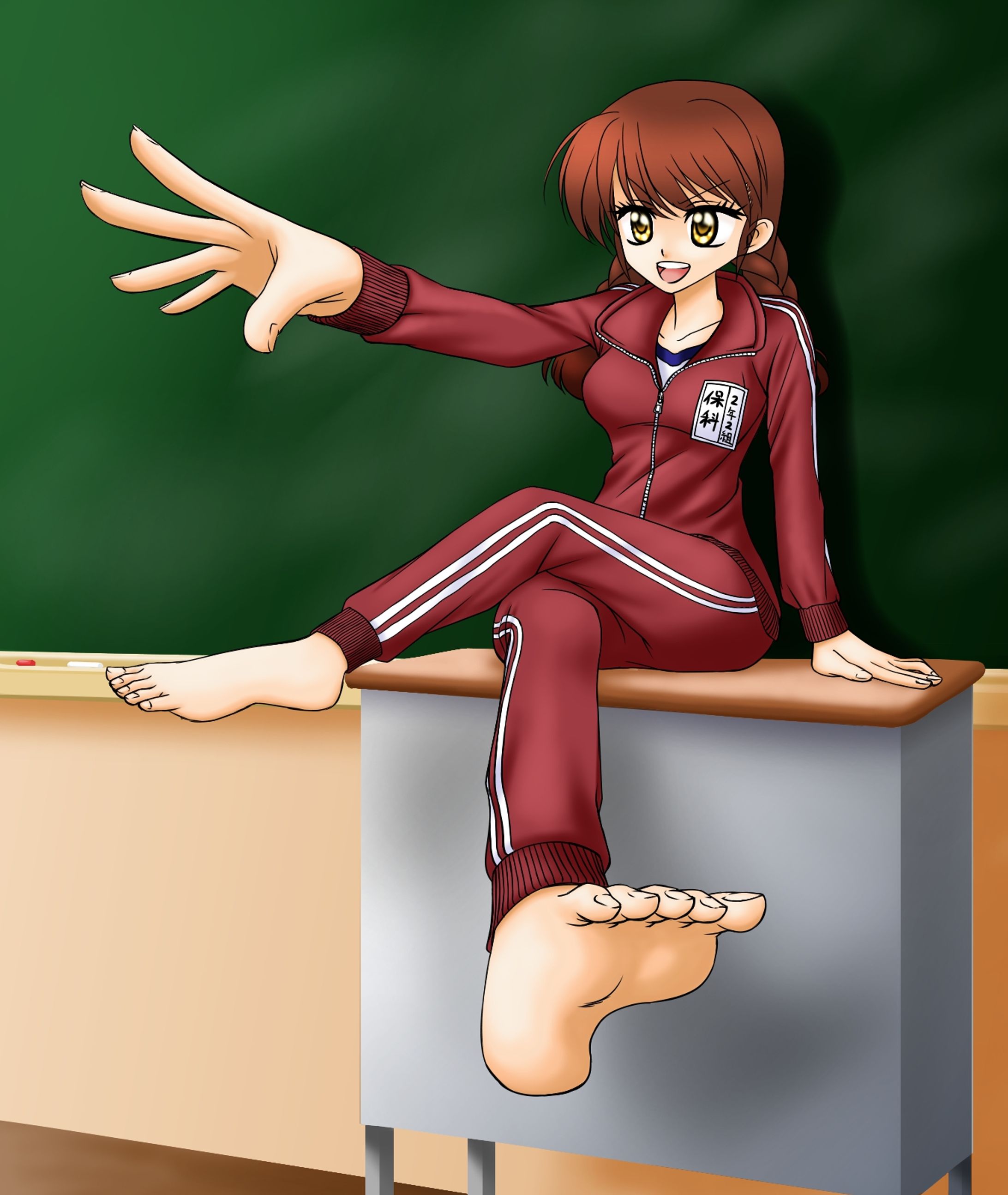 三つ編み少女ジャージバージョン-1