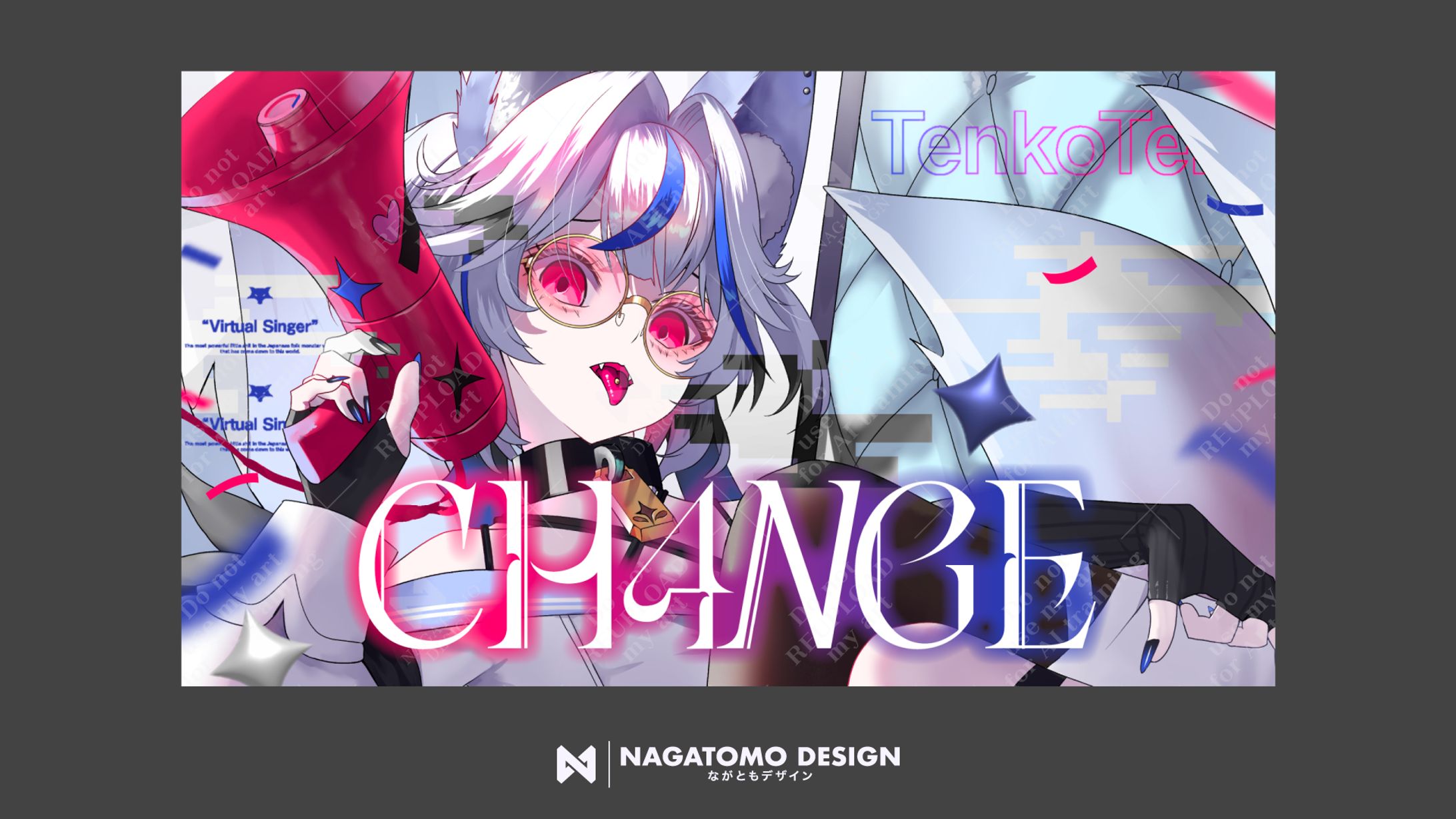 天狐てん様カバーMV『CH4NGE』　サムネイルデザイン-1