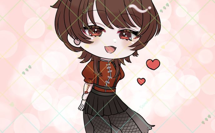 【FA】渡狸すみれ様SDイラスト📕🐾