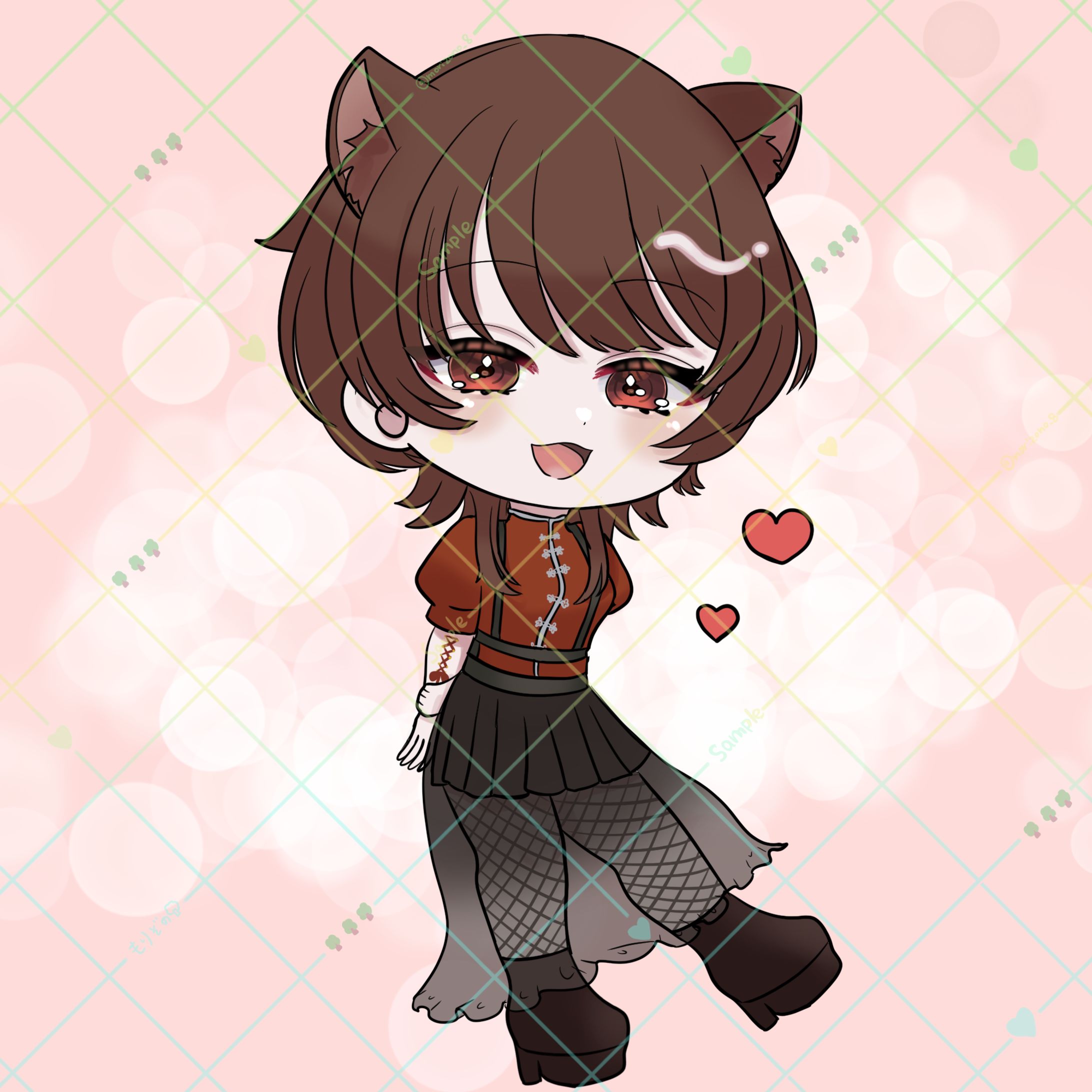 【FA】渡狸すみれ様SDイラスト📕🐾-1