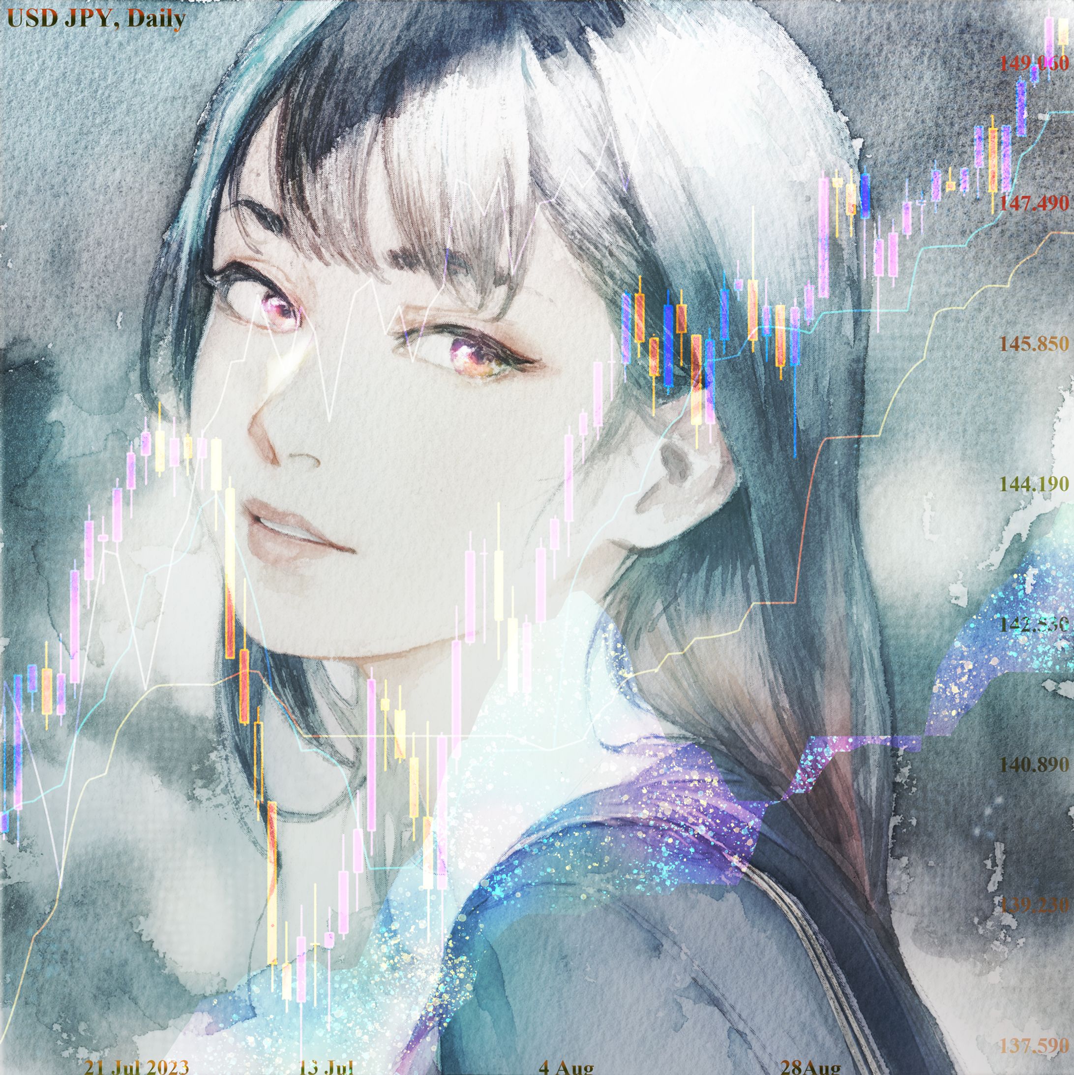Crypto Chart Girl #2 天河; Amanokawa-1