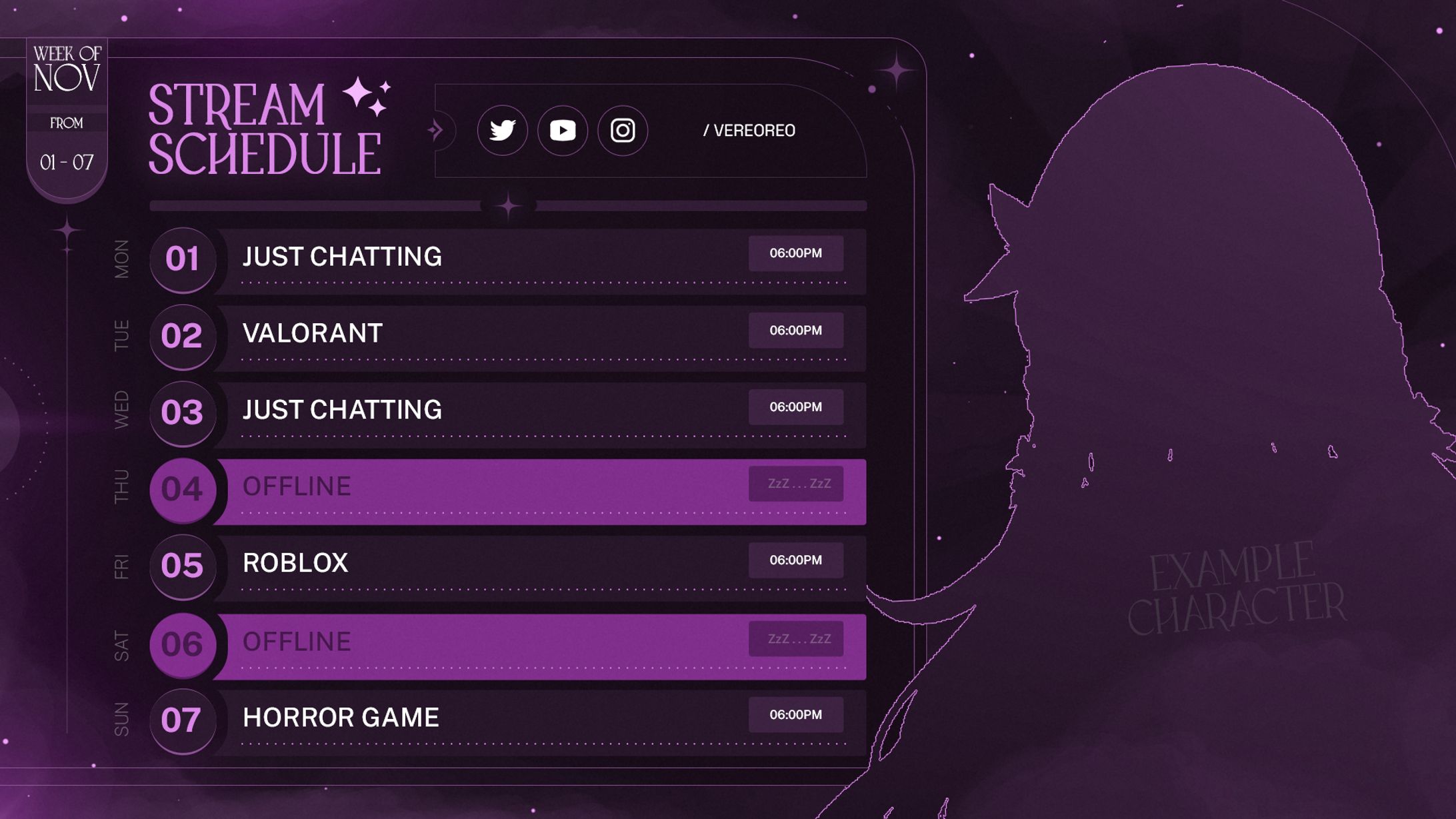 (Fake Project) Vtuber Schedule Design-1