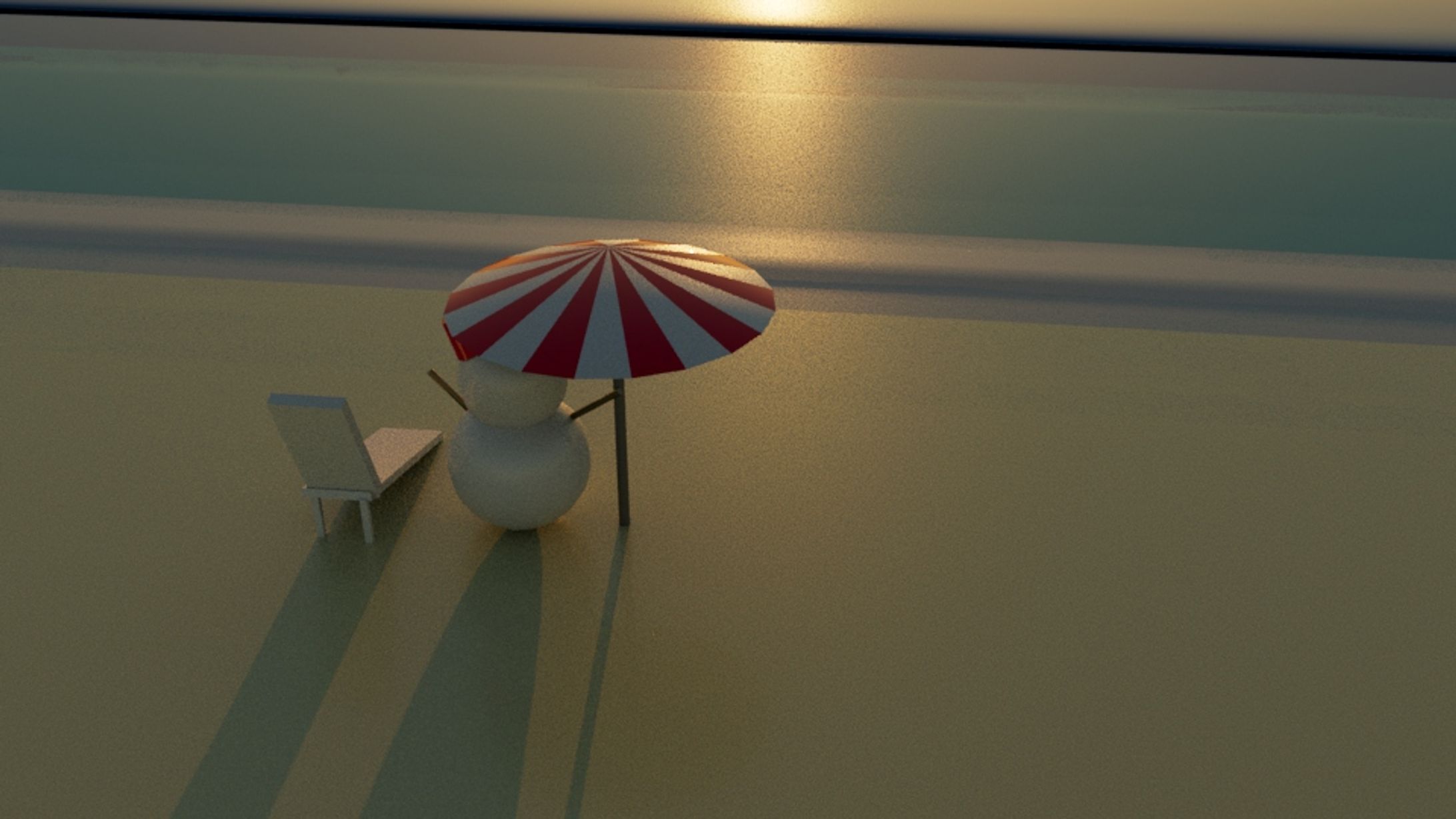 雪だるま(3DCG)-1