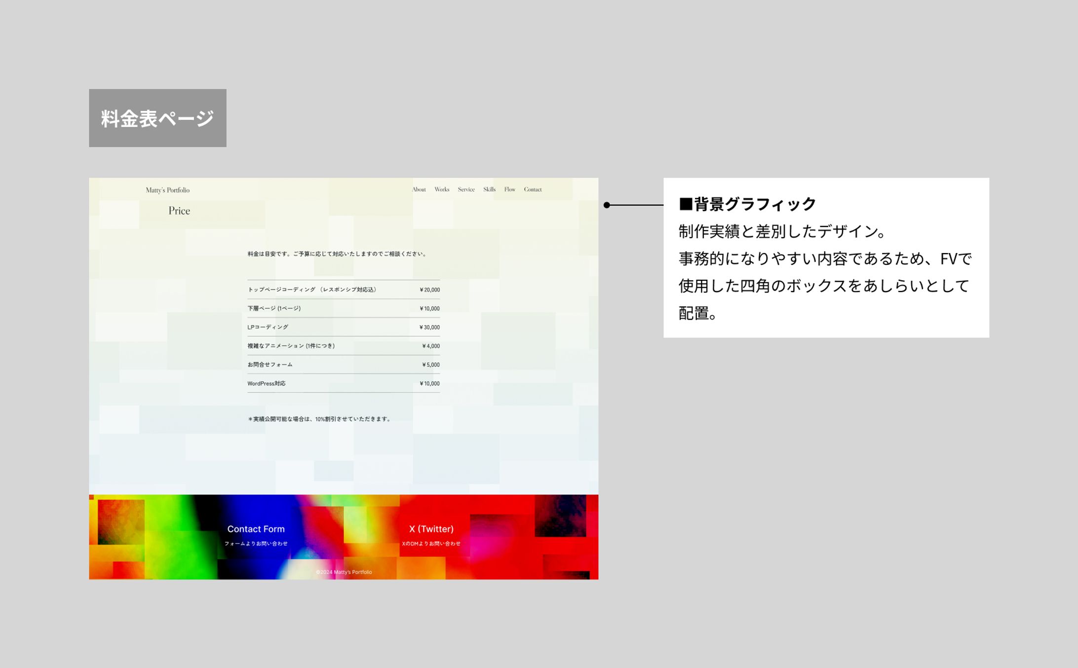 Webコーダーのポートフォリオサイト