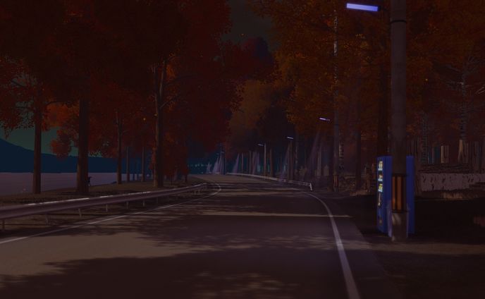 麗月湖岸道路~秋~ - ~Autumn~ Reigetsu lakeside road