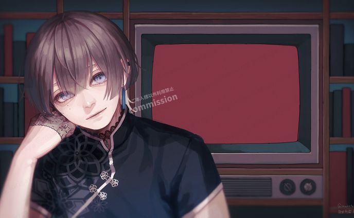 モノクロ　monochrome、御依頼イラスト