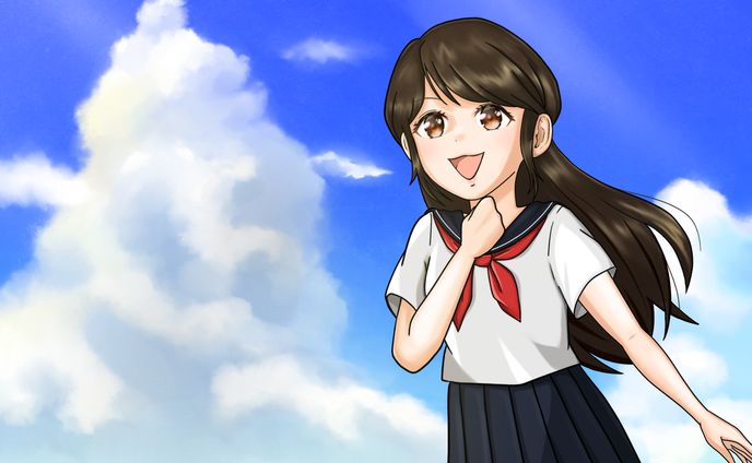 塾　夏期講習チラシ用イラスト