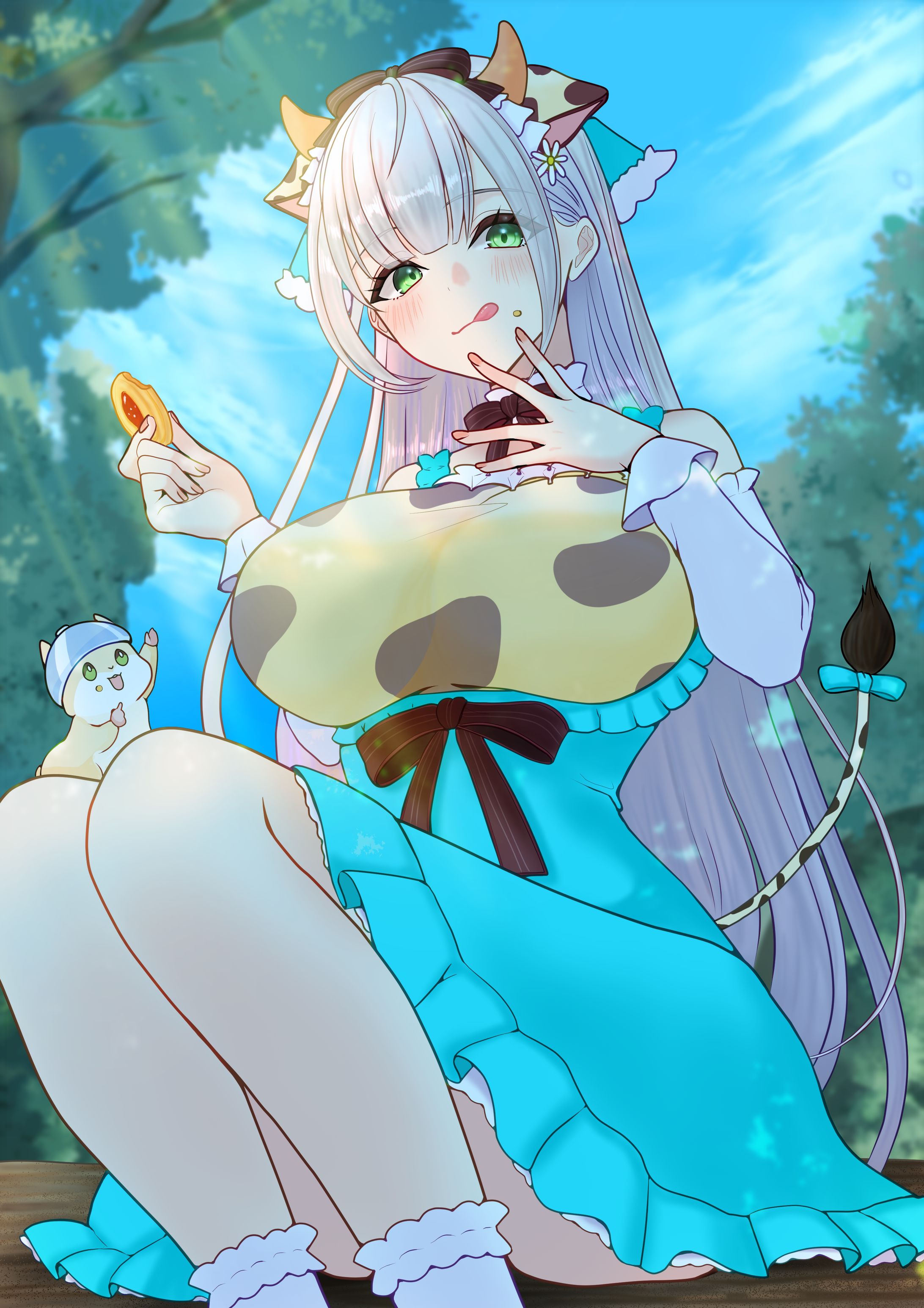 白銀ノエル様　牛さん衣装-1