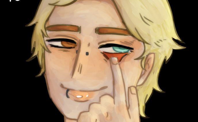 Headshot Heterochromia OC