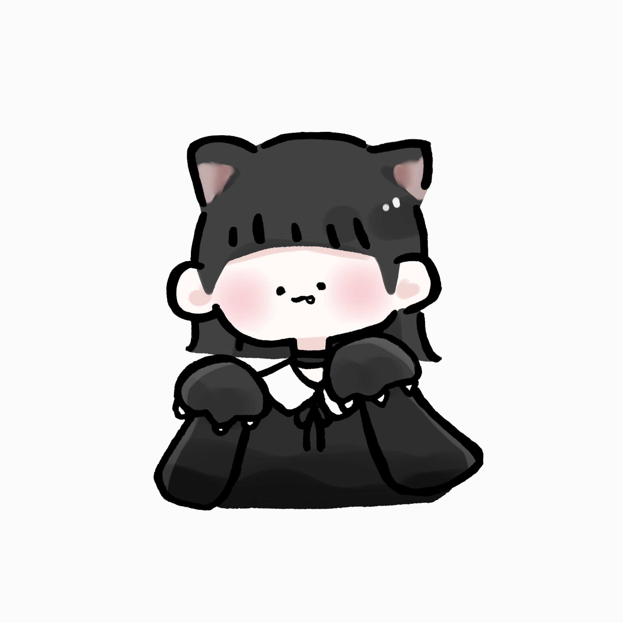 ねこの衣装の女の子-1