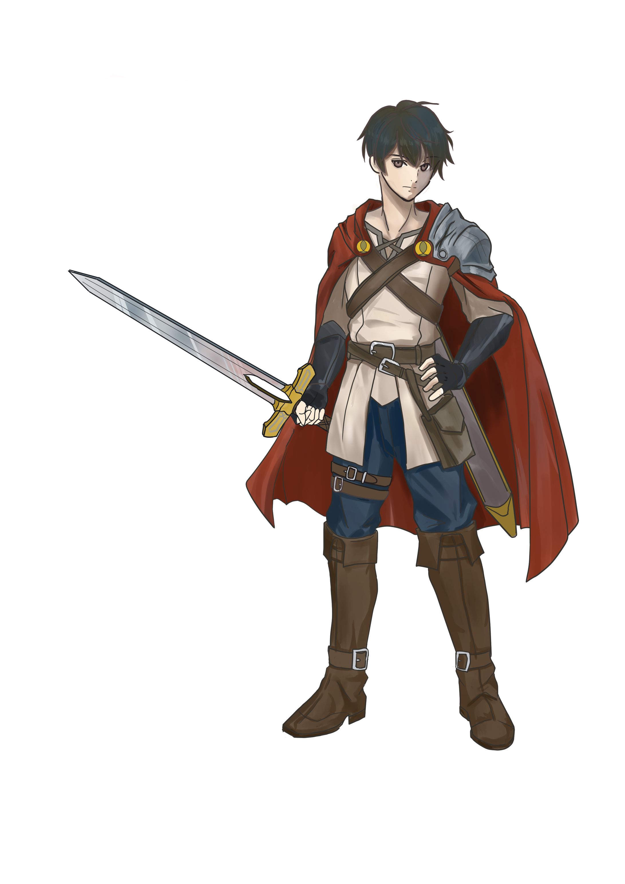 青年剣士キャラクターデザイン-1