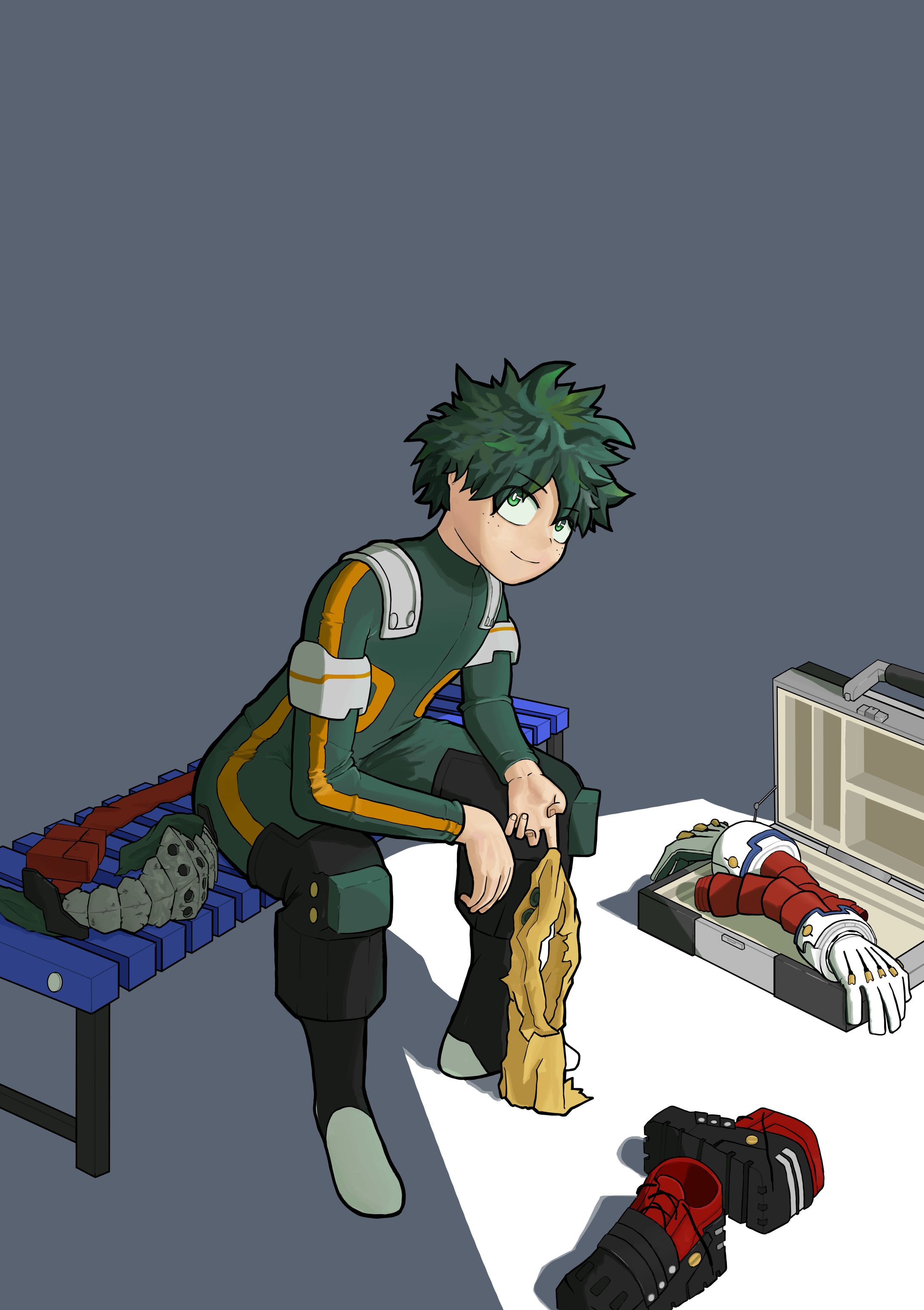 コスチュームに着替えるデク-1