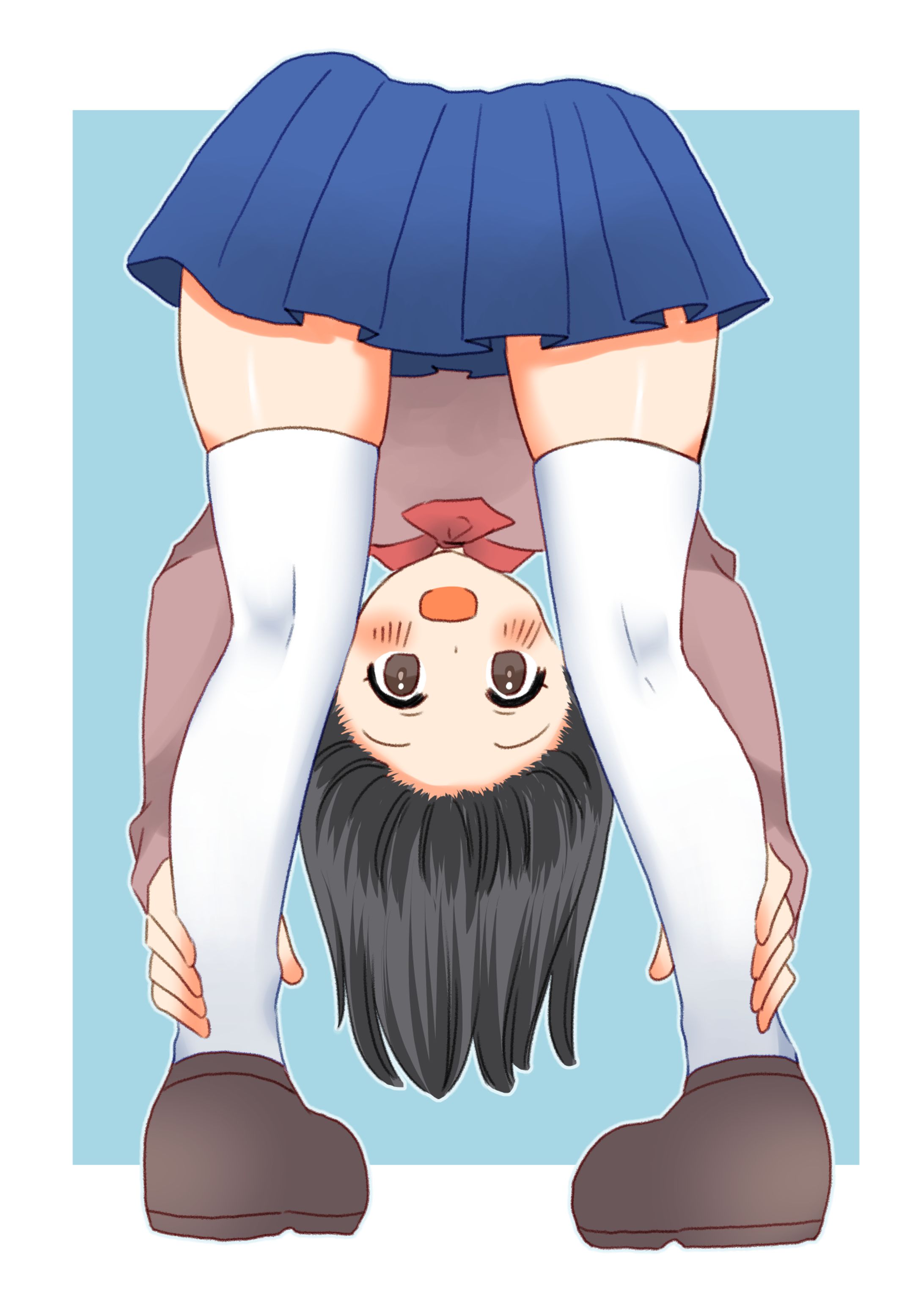 ニーハイソックスをはいた少女-1