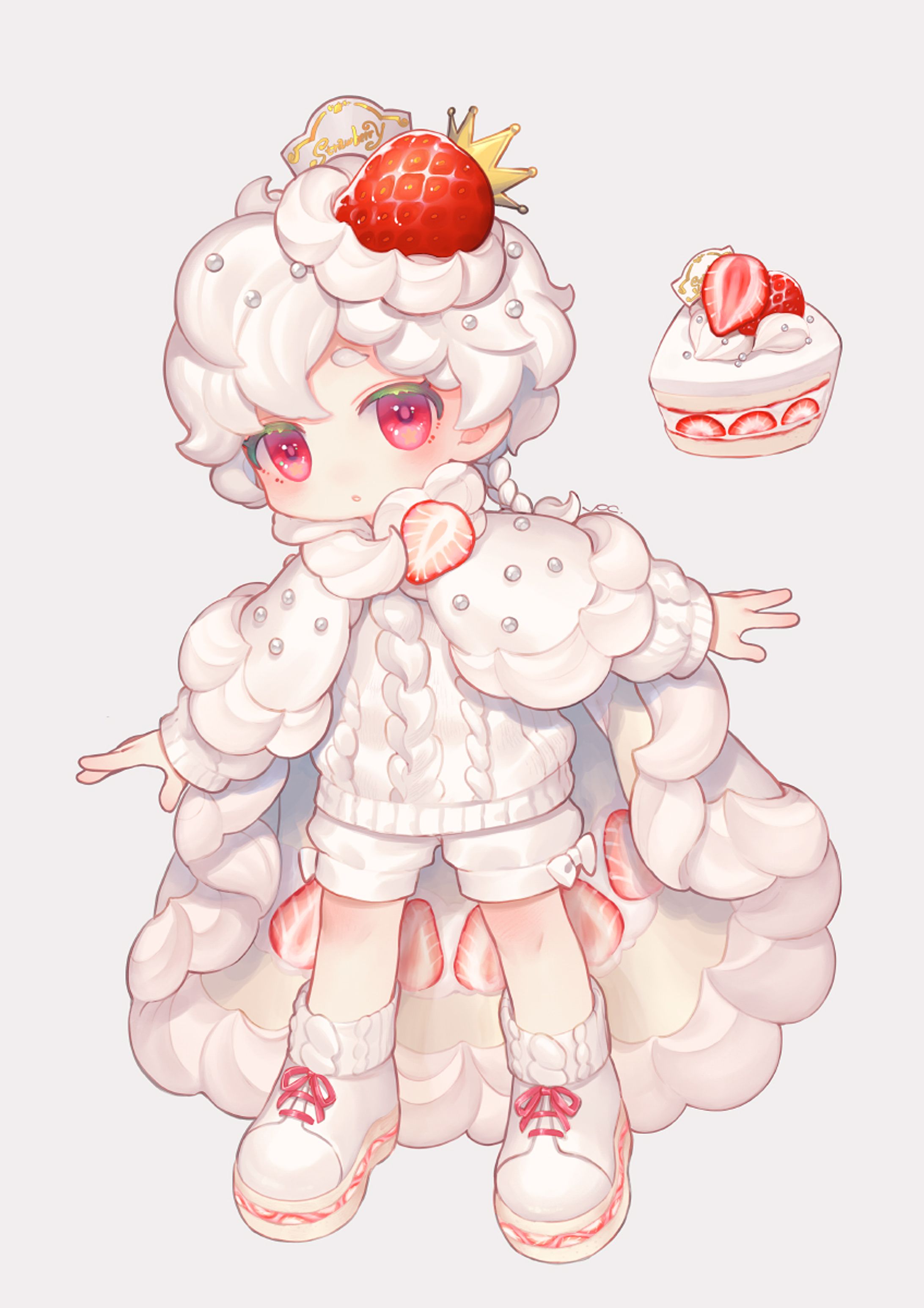 chibi style1-strawberry cake boy-1