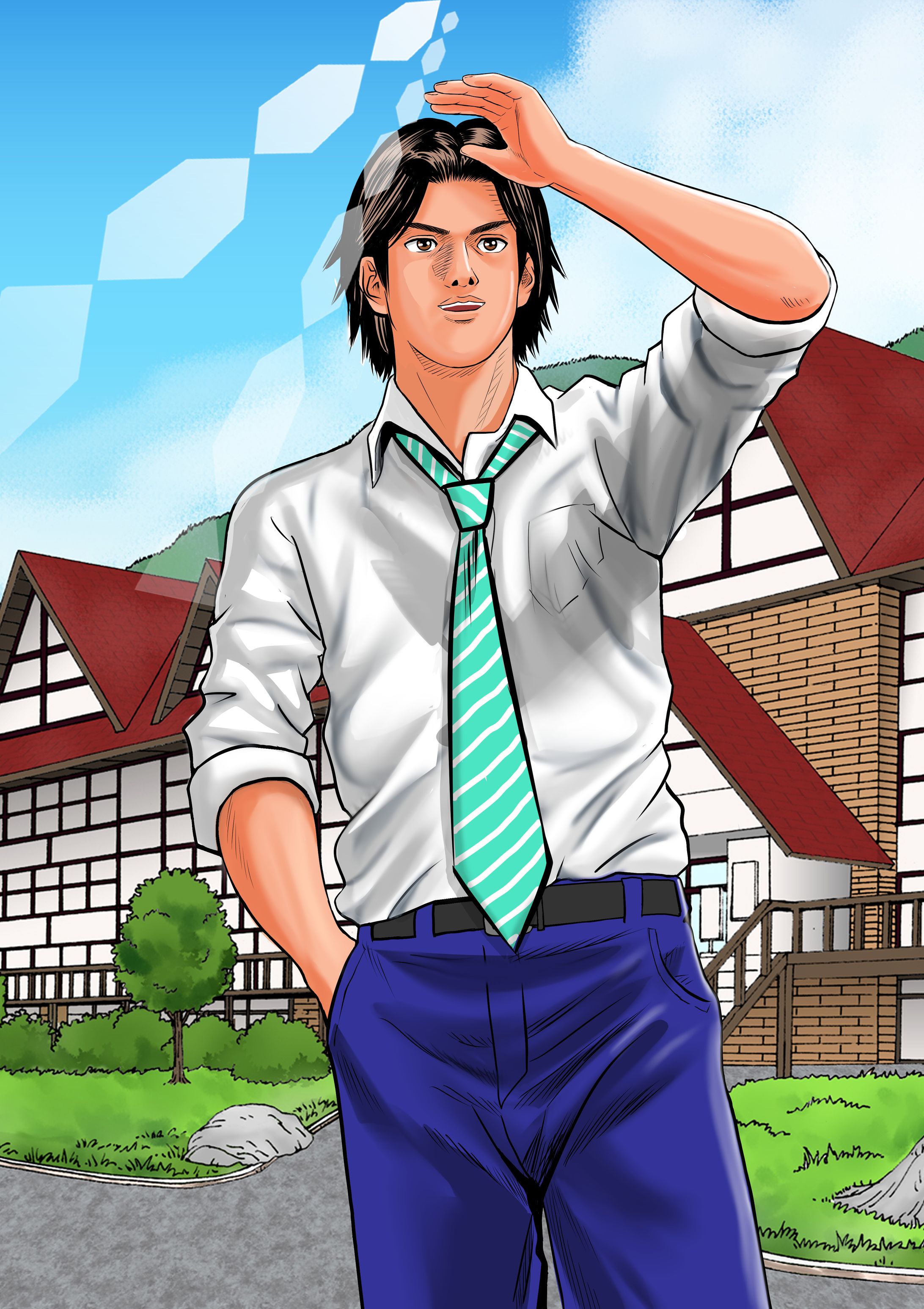 夏　Ｙシャツビジネスマン-1