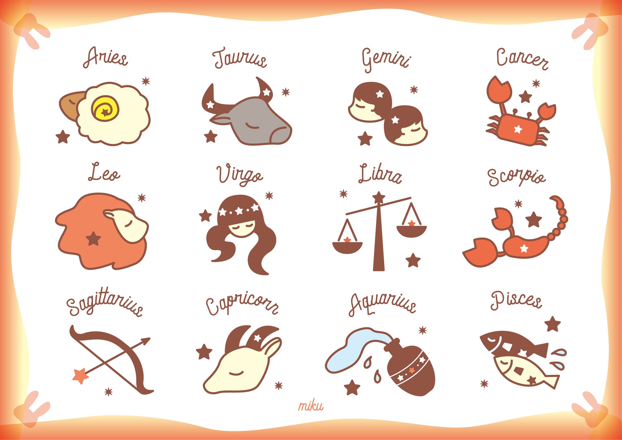 【ご依頼】12星座のイラスト-1
