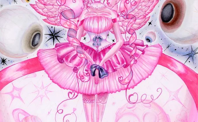 【光彩奪目】
　
　
　
　
　
#illustration #illust #drawing #art #copic  #pink #angel #eye #space #glitter #イラスト #目 #ピンク #コピック