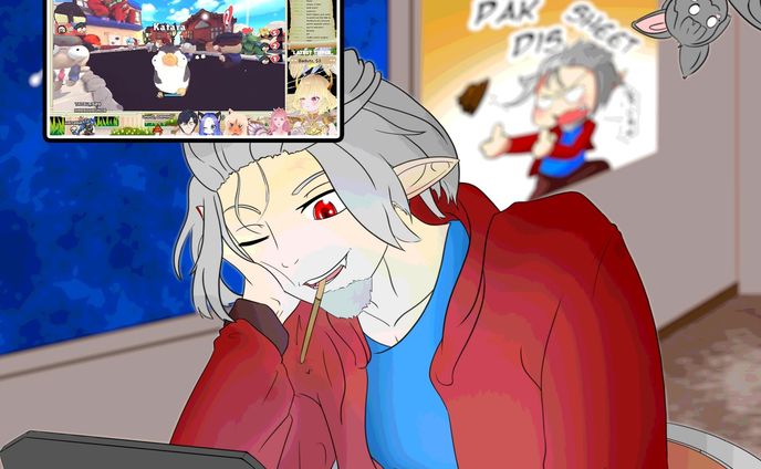 "I look so cute kan Unko" - @kataravtuber .

ahah this put a smile on me.

welp after long work, having headache and backpain, finally can do some art but not much in gaming huhuhu. 

but as soon my work hassle finish then I will be back streaming with friends

#unkogamingart 
#simpleart 
#appreciation 
#noticeme 
#bruneiart