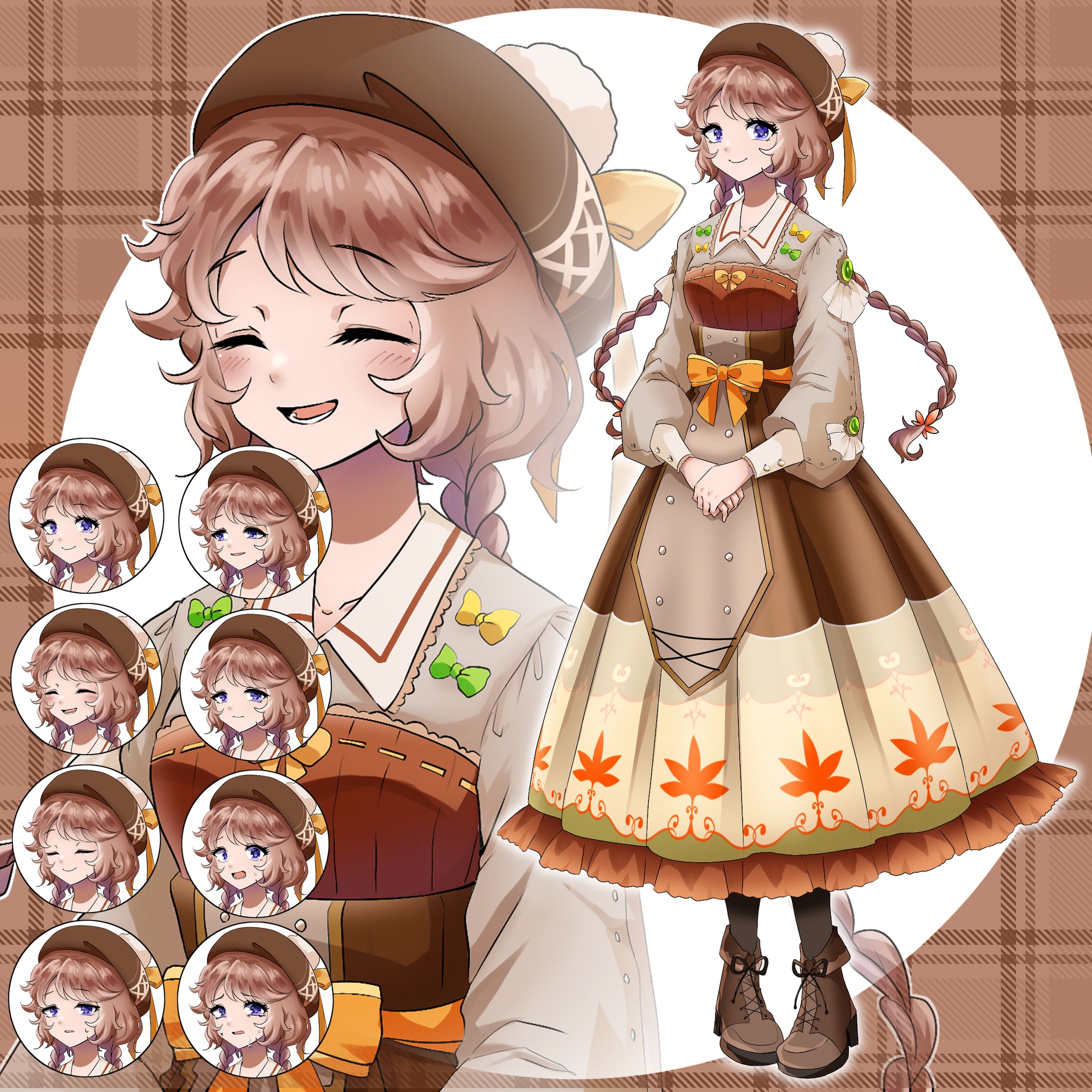 秋モチーフ女の子-1