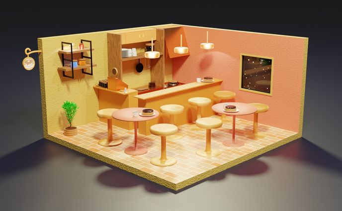 夜空を閉じ込めたソースが絶品なパンケーキ屋さん🌃