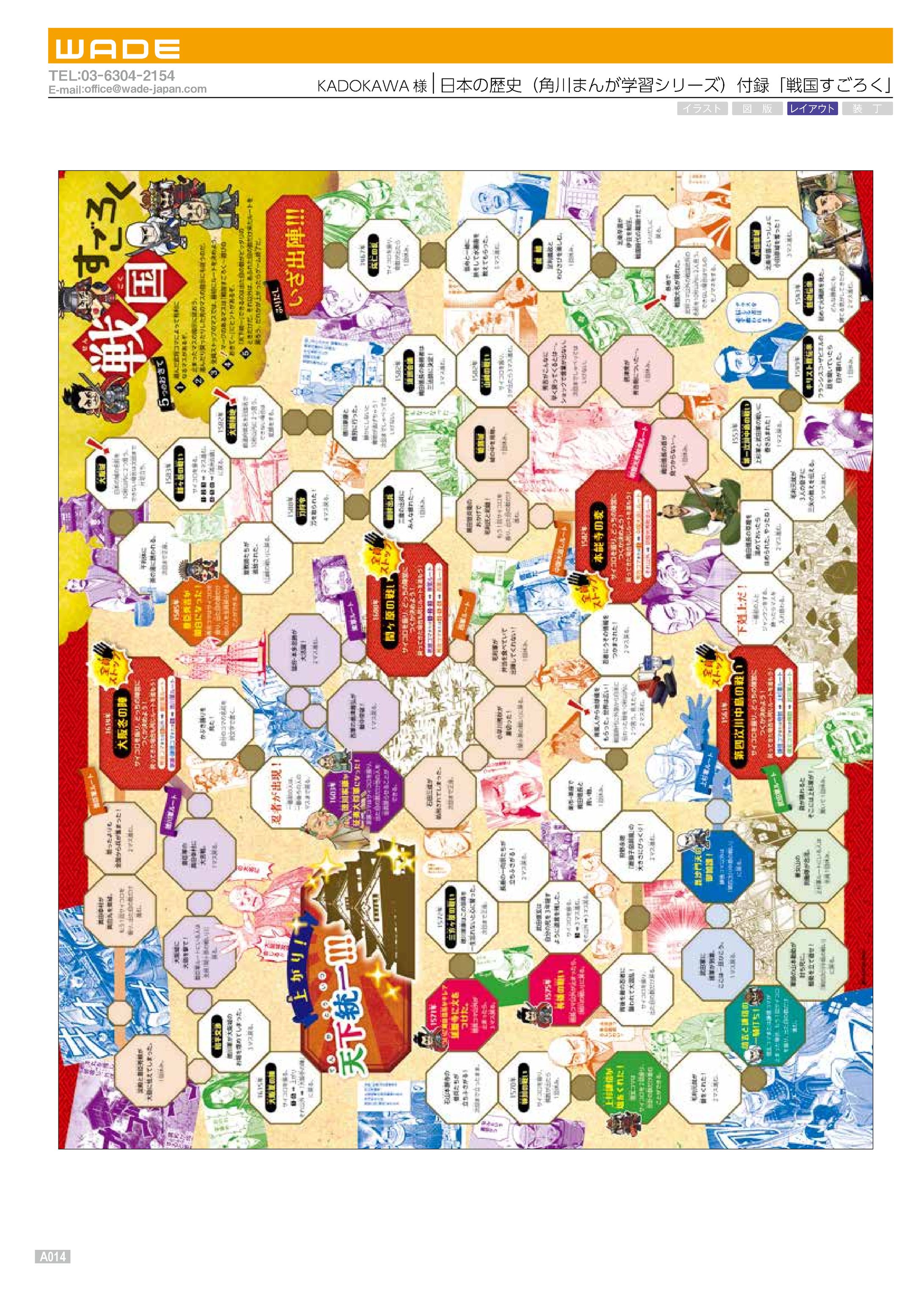 Design 60 KADOKAWA 様 日本の歴史（角川まんが学習シリーズ）付録「戦国すごろく」-1