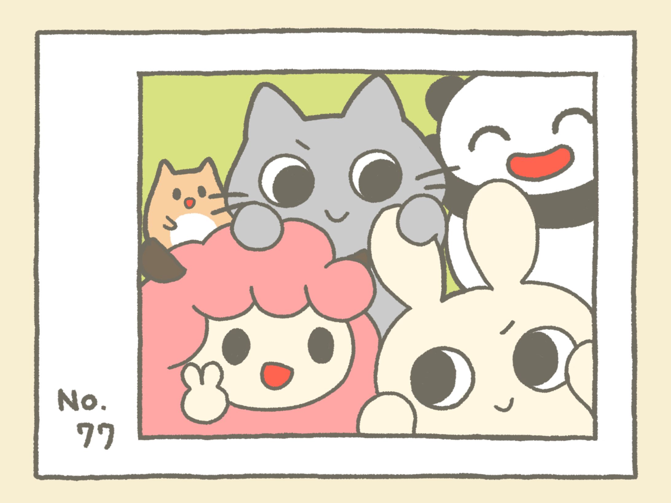 100日チャレンジ77日目
はい、チーズ！
#100日チャレンジ #100日イラストチャレンジ #イラスト #illustration-1