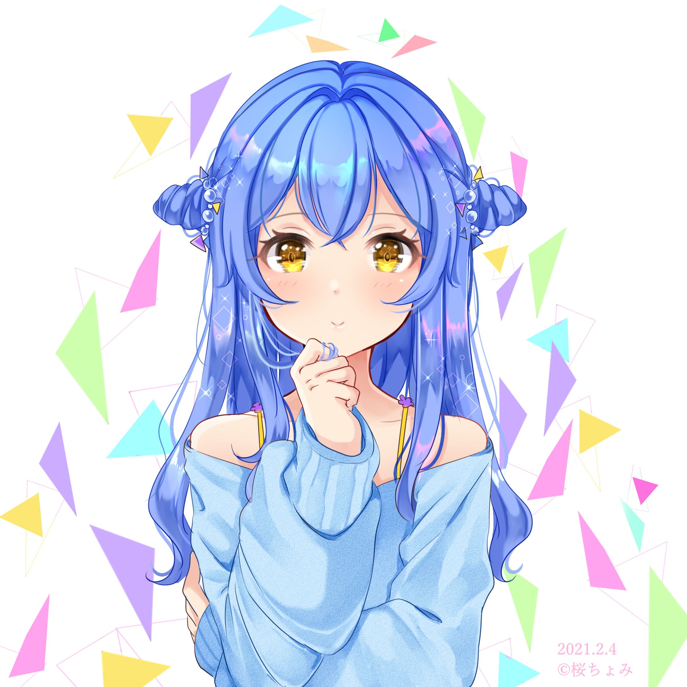 青い少女-1