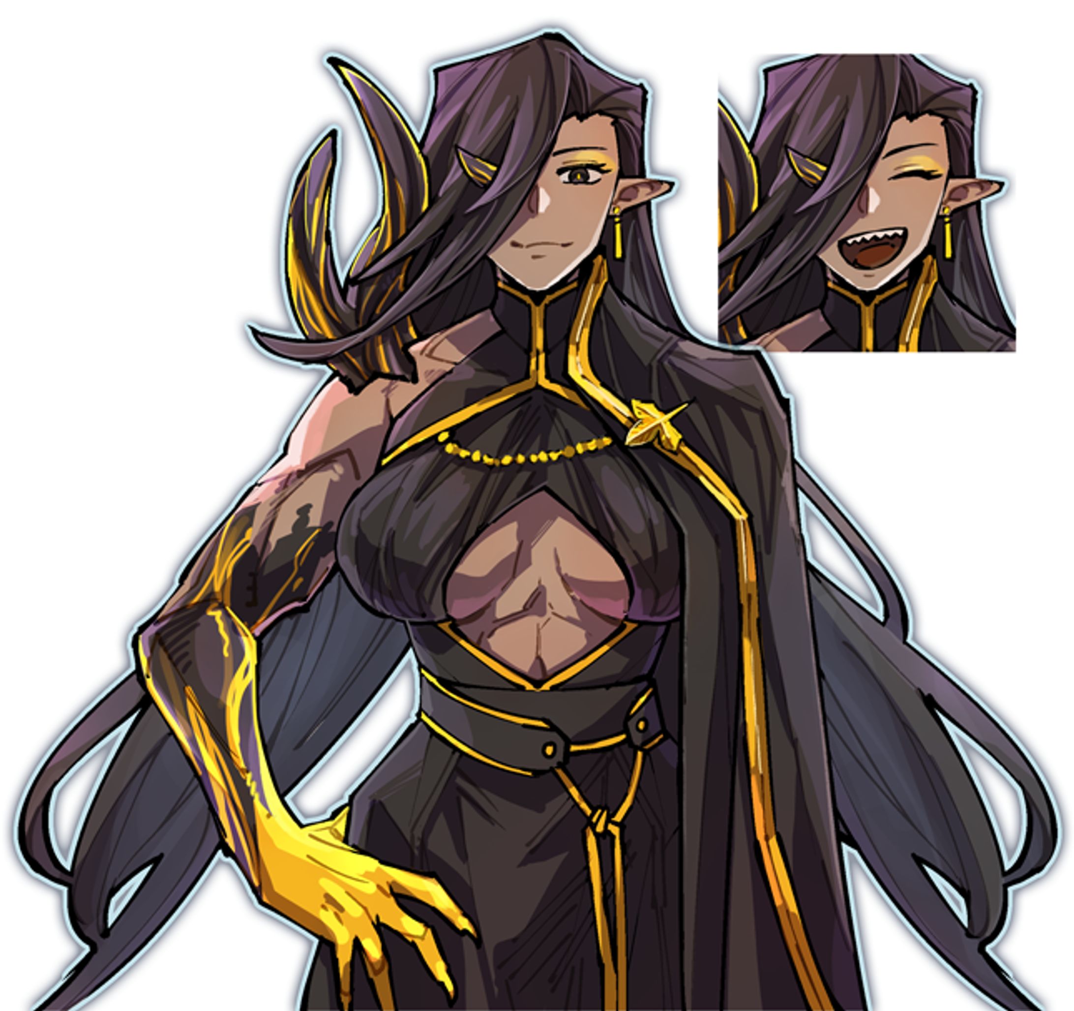 筋肉質な女性のキャラクター