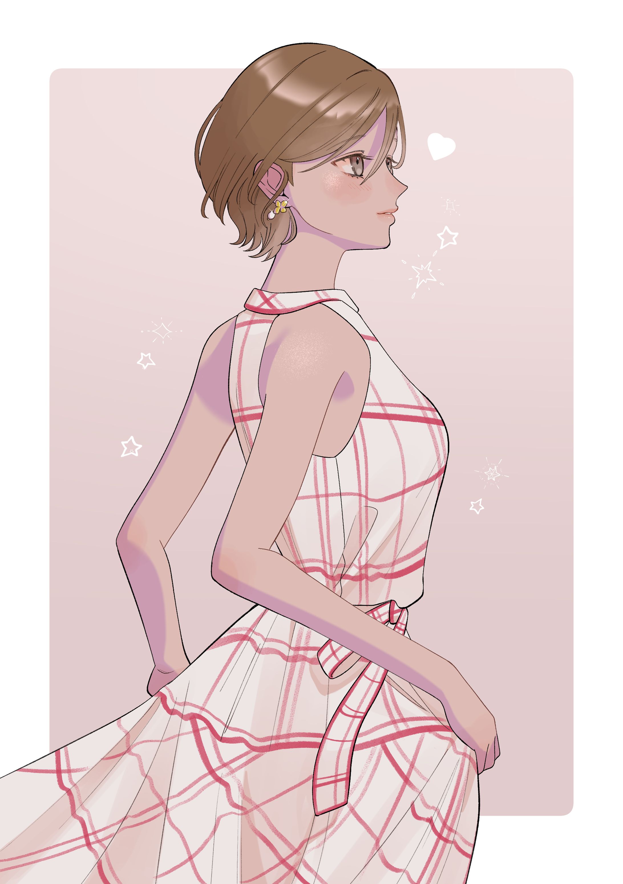 Anduze Belted Check Dress-1