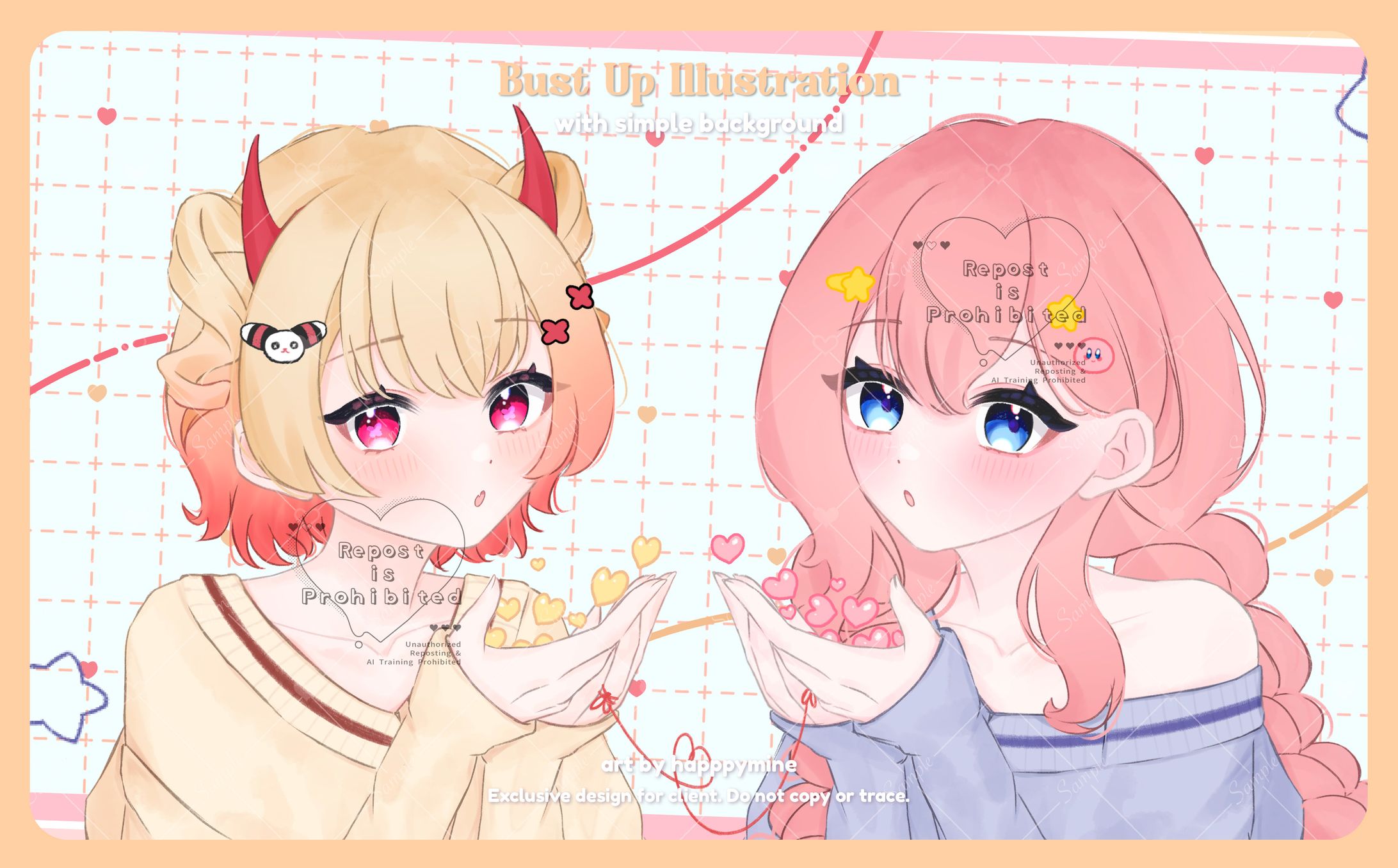 Bust Up Illustration-1