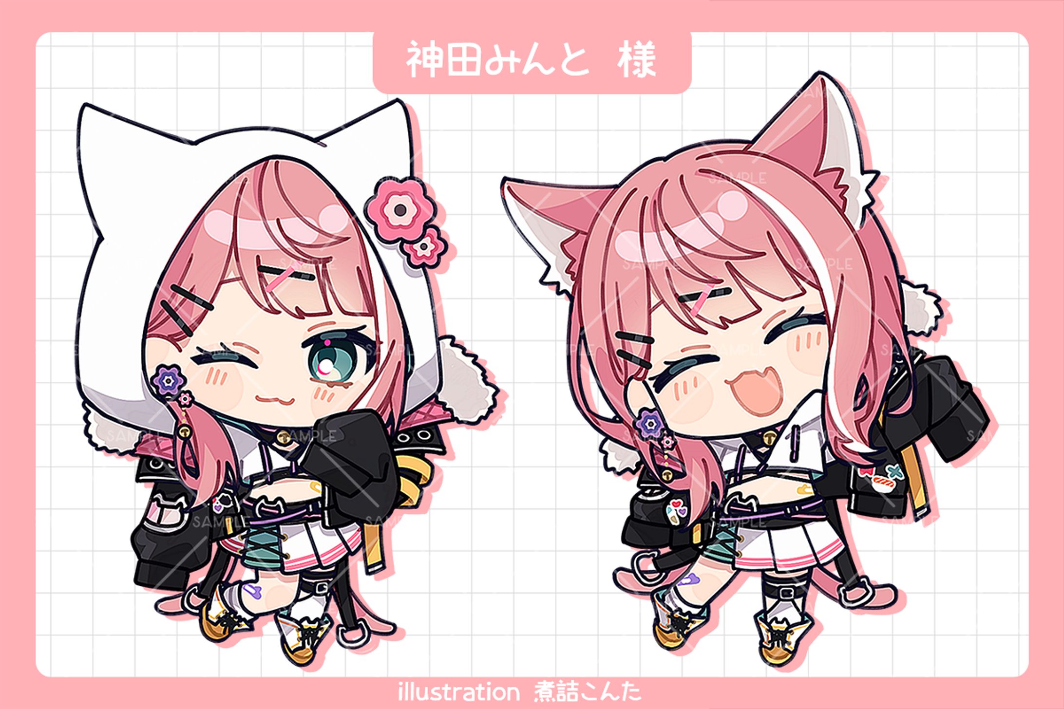 神田みんと様　4周年記念グッズイラスト-1