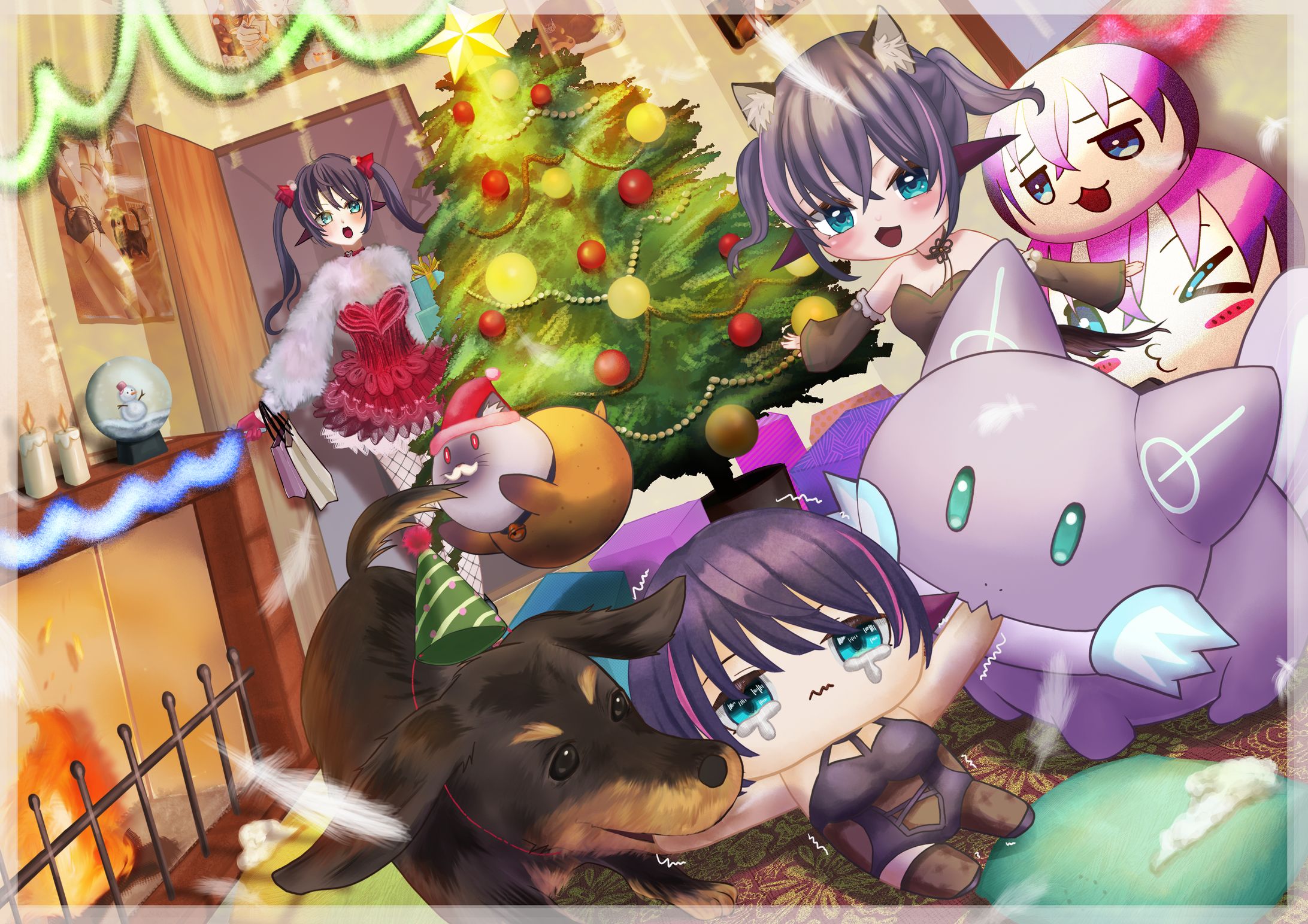 【九重柚莉愛様】2025クリスマスイラスト-1