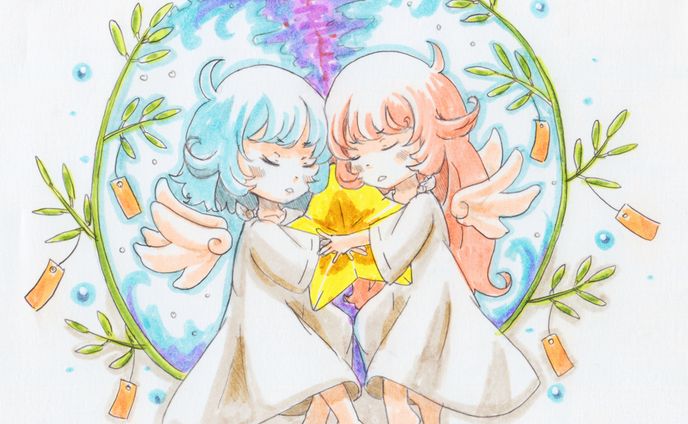［ラフ］七夕絵を描きたくて２