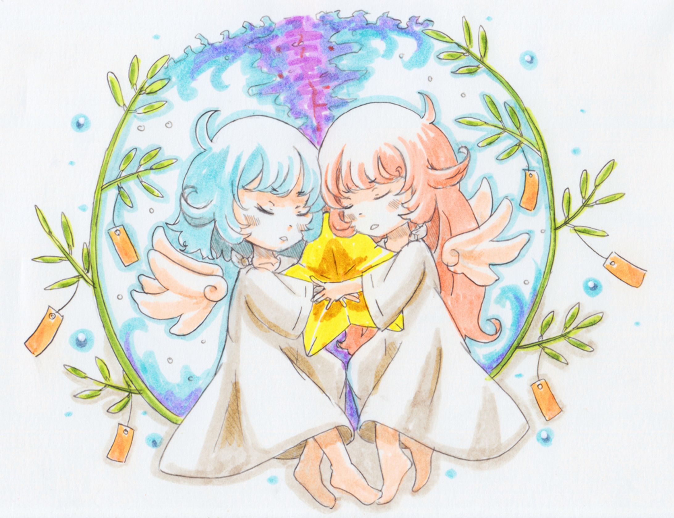 ［ラフ］七夕絵を描きたくて２-1