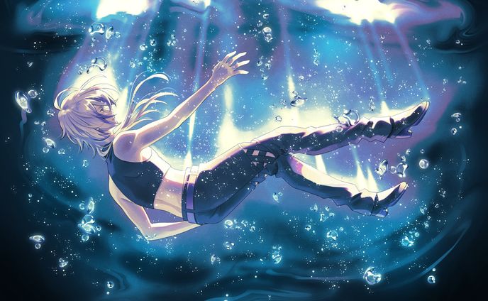 Falling into the water