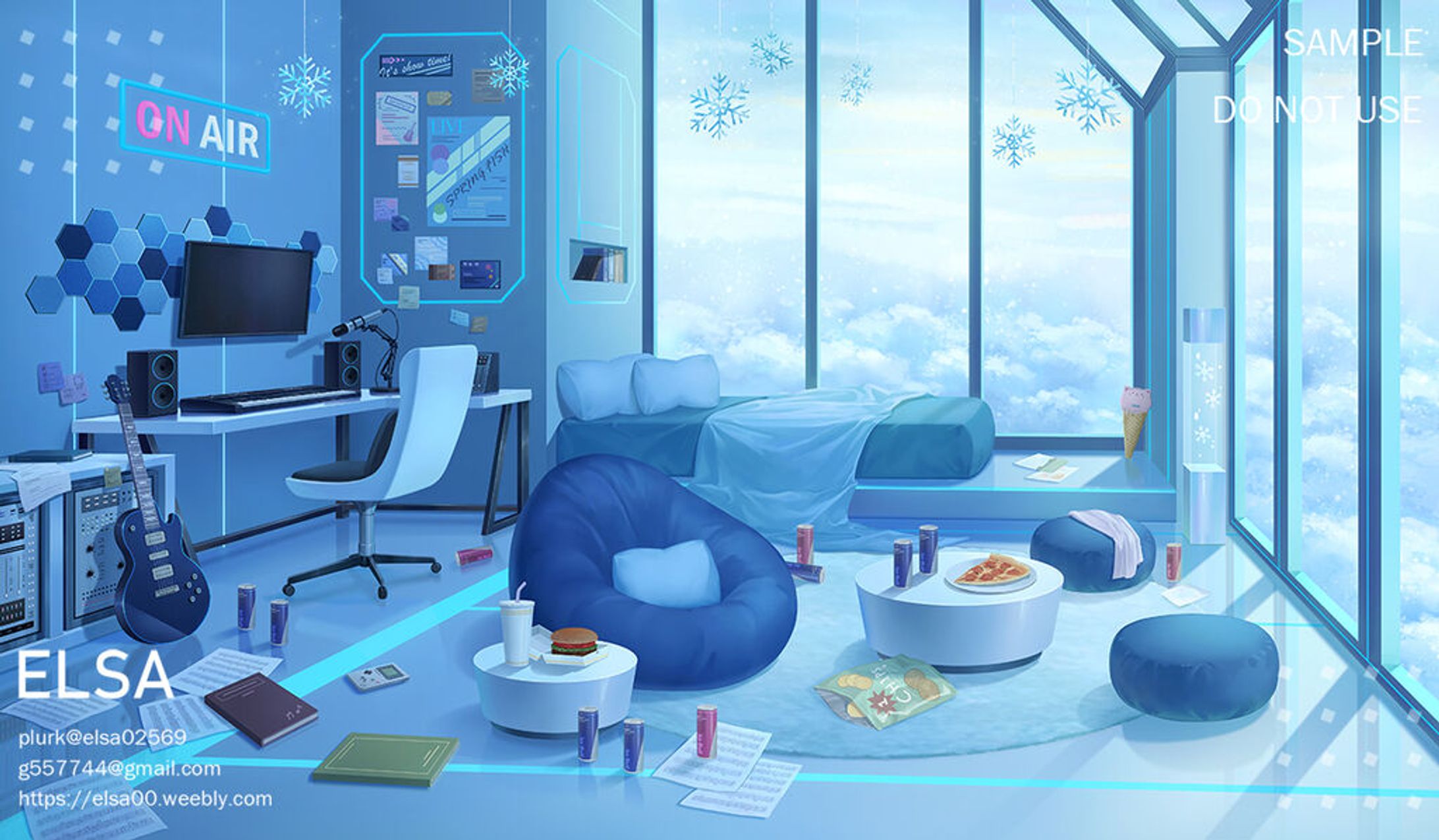 vtuber配信背景_冰霧-1