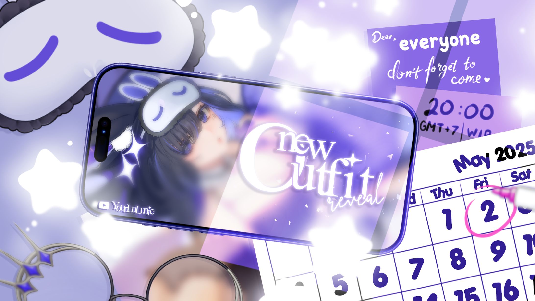 Graphic  ๋ ࣭✦‧₊˚ YourLuLunie's New Outfit Invitation-1